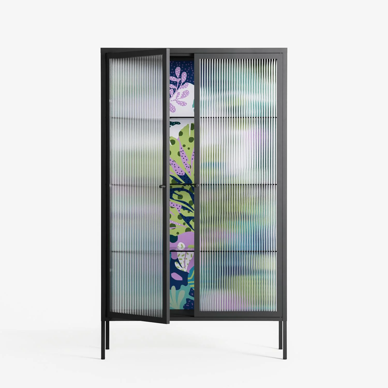 A Bridge Across Time 2 - Cabinet - Nick Liefhebber - Antracite - Reeded glass - Image 2