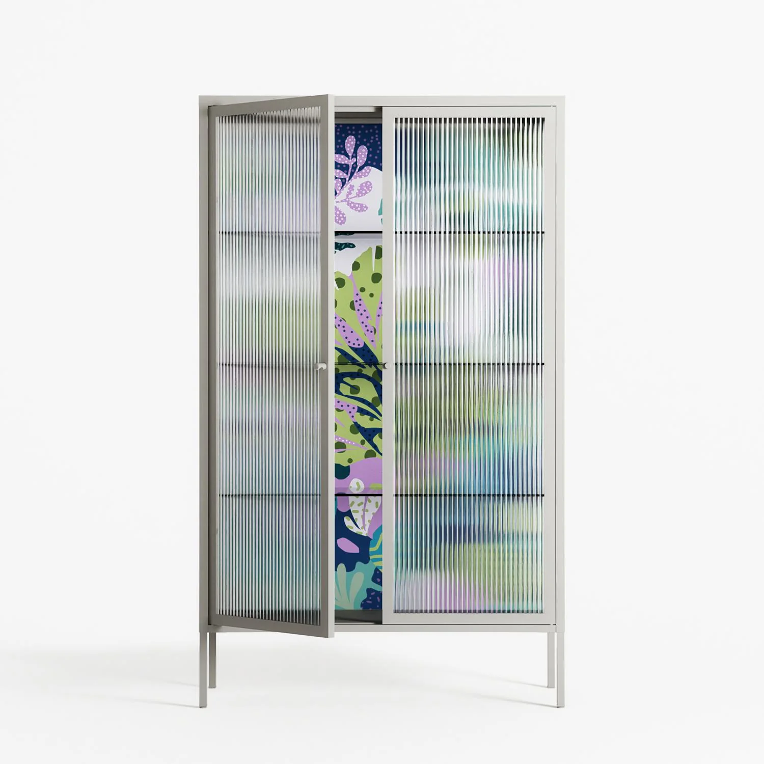 A Bridge Across Time 2 - Cabinet - Nick Liefhebber - Chalk - Reeded glass - Image 2