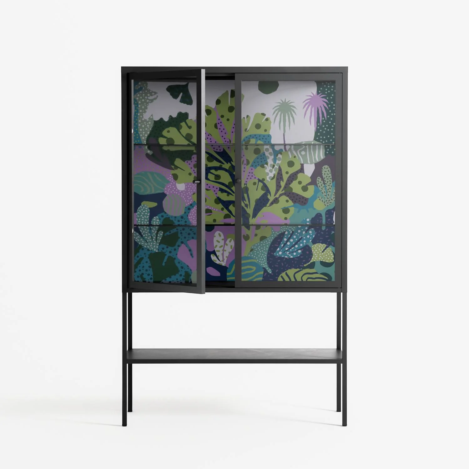 A Bridge Across Time 2 - Loft Cabinet - Nick Liefhebber - Antracite - Clear glass - Image 2