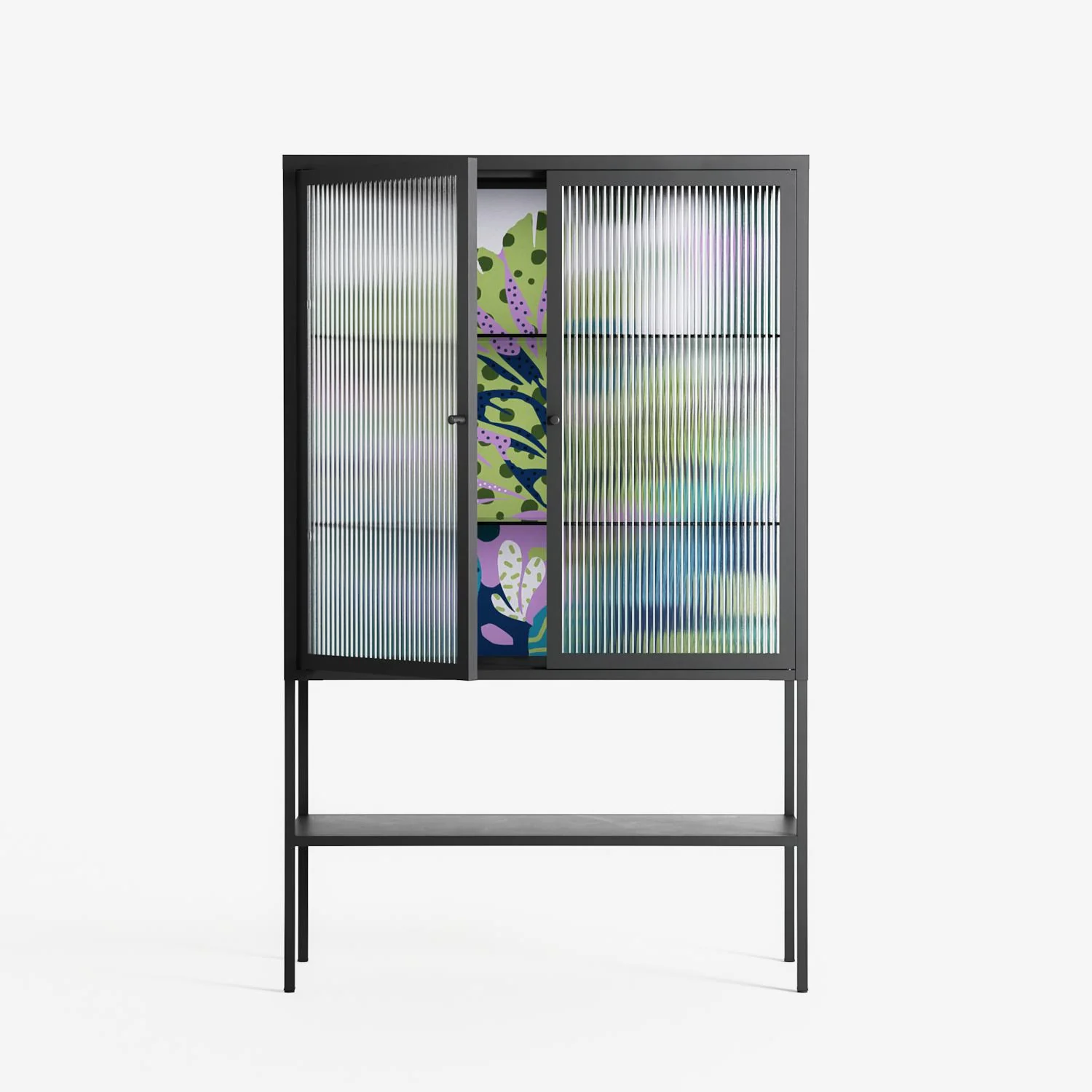 A Bridge Across Time 2 - Loft Cabinet - Nick Liefhebber - Antracite - Reeded glass - Image 2