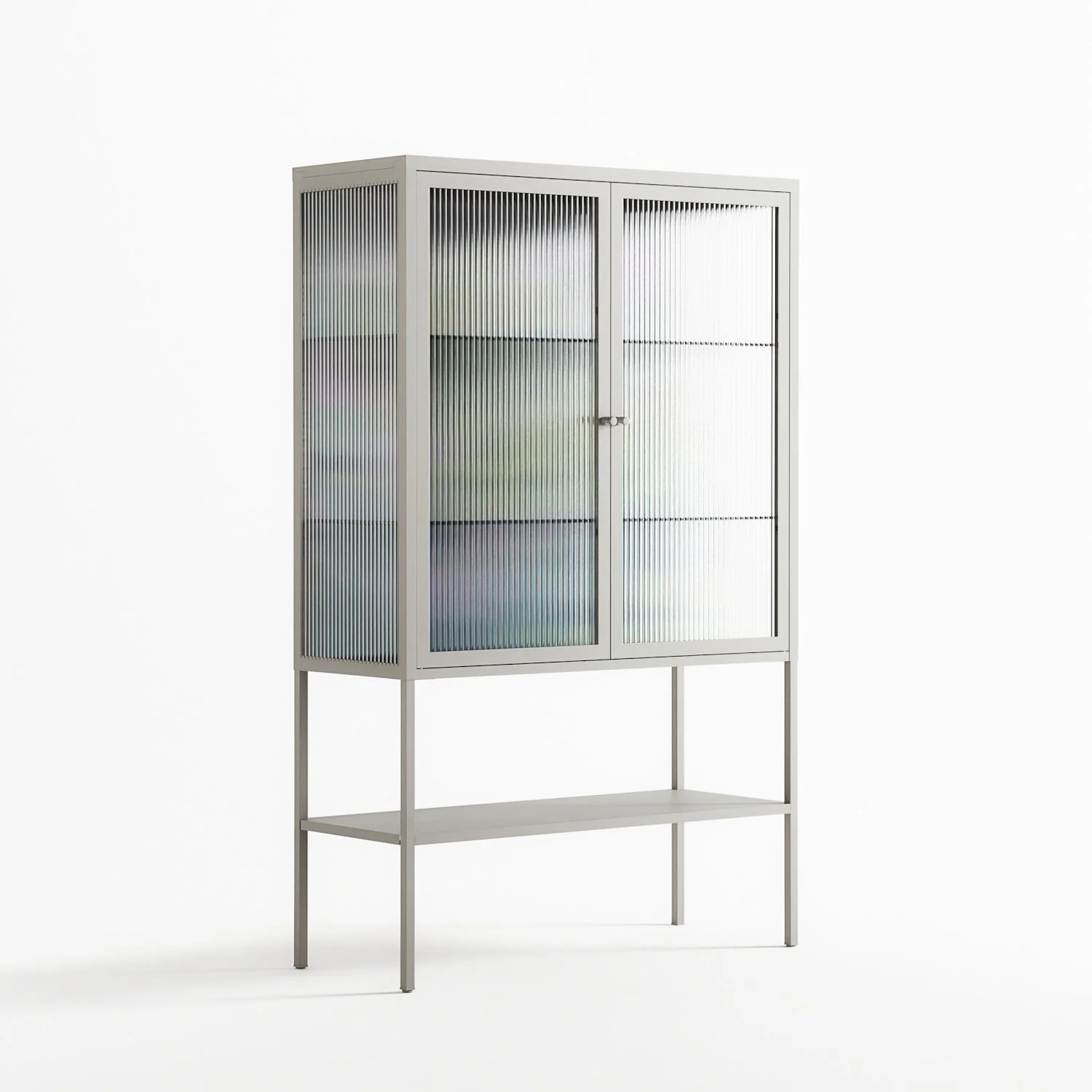A Bridge Across Time 2 - Loft Cabinet - Nick Liefhebber - Chalk - Reeded glass - Image 4