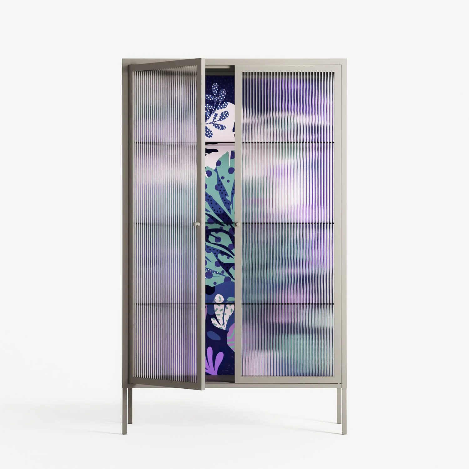 A Bridge Across Time 3 - Cabinet - Nick Liefhebber - Pebble - Reeded glass - Image 2