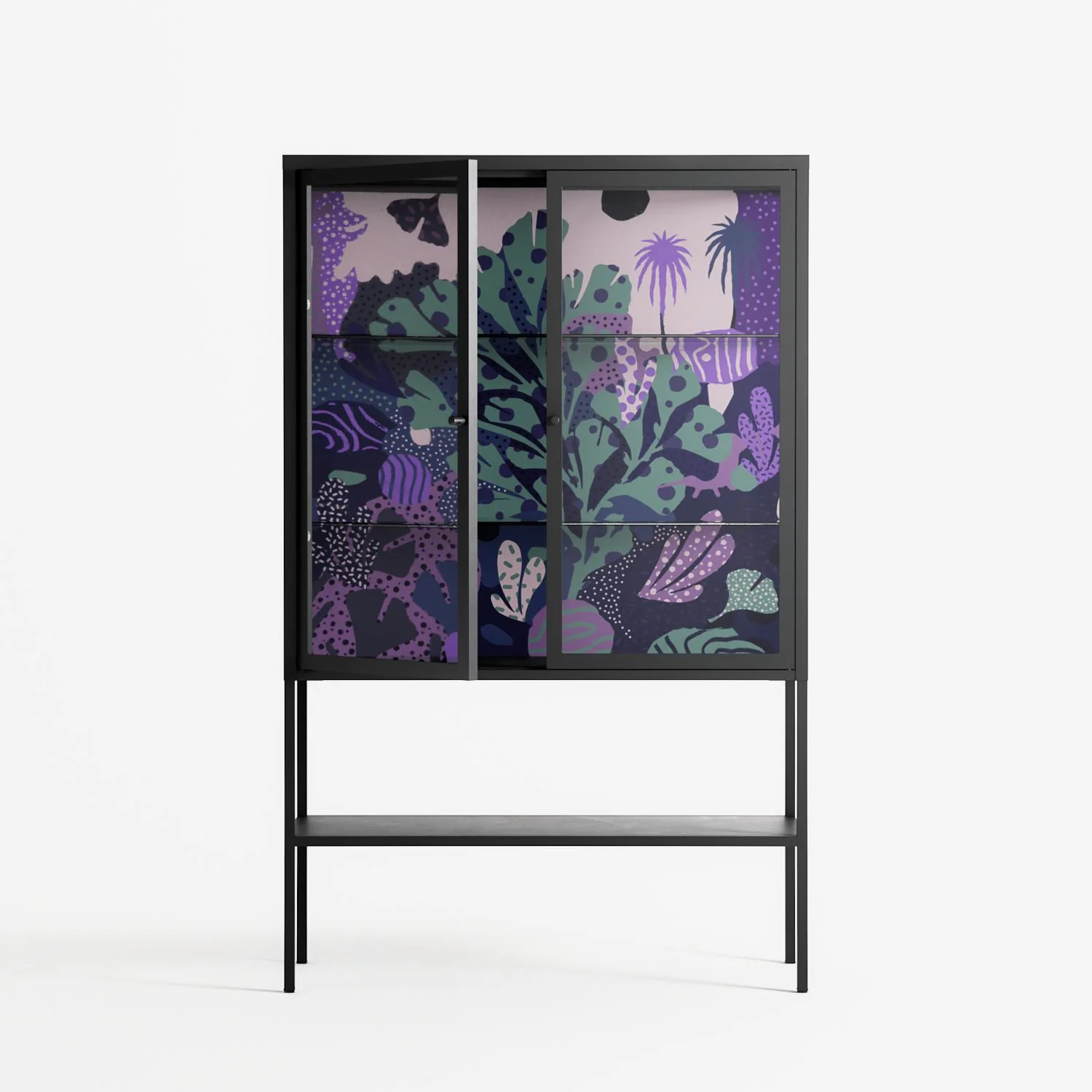 A Bridge Across Time 3 - Loft Cabinet - Nick Liefhebber - Antracite - Clear glass - Image 2