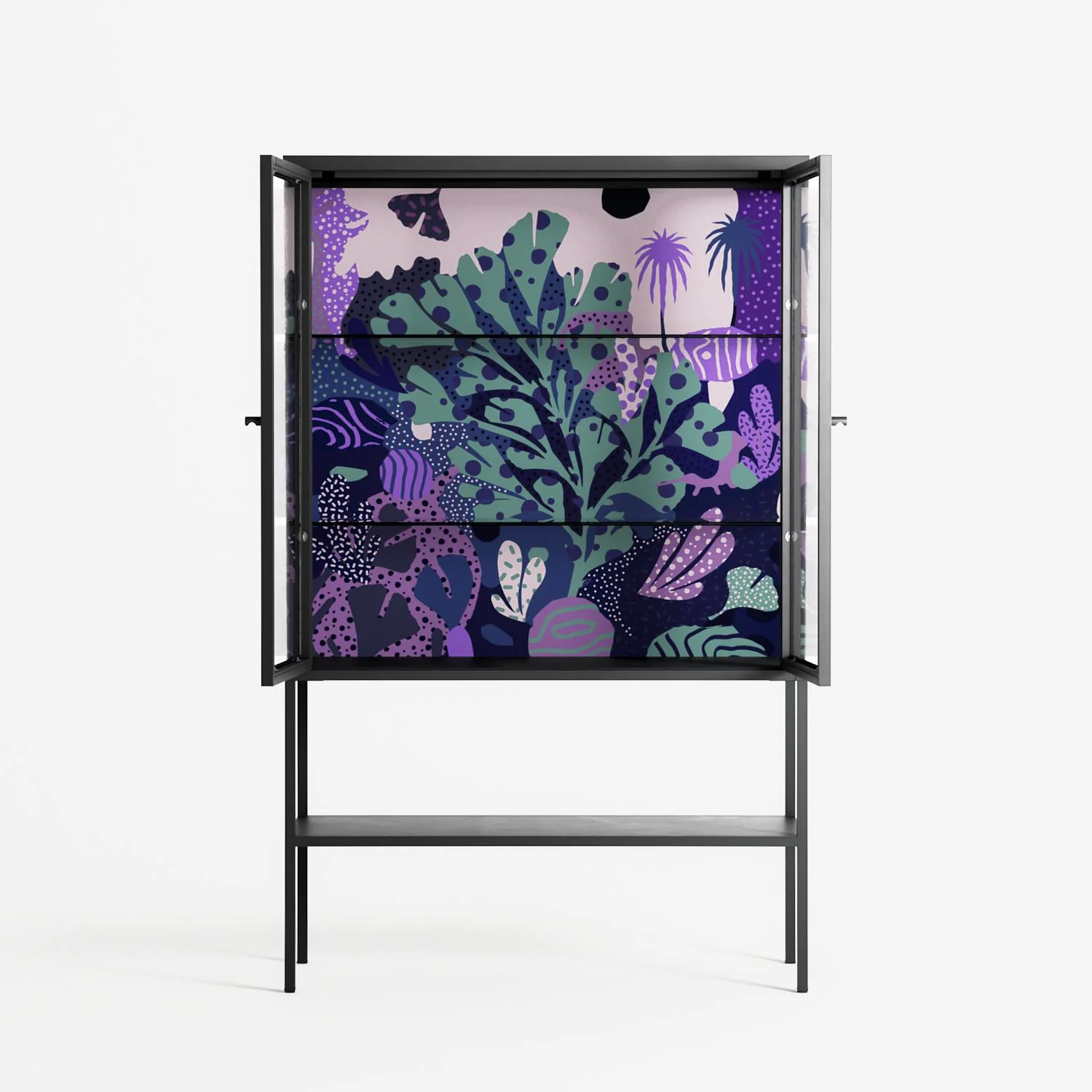 A Bridge Across Time 3 - Loft Cabinet - Nick Liefhebber - Antracite - Clear glass - Image 3