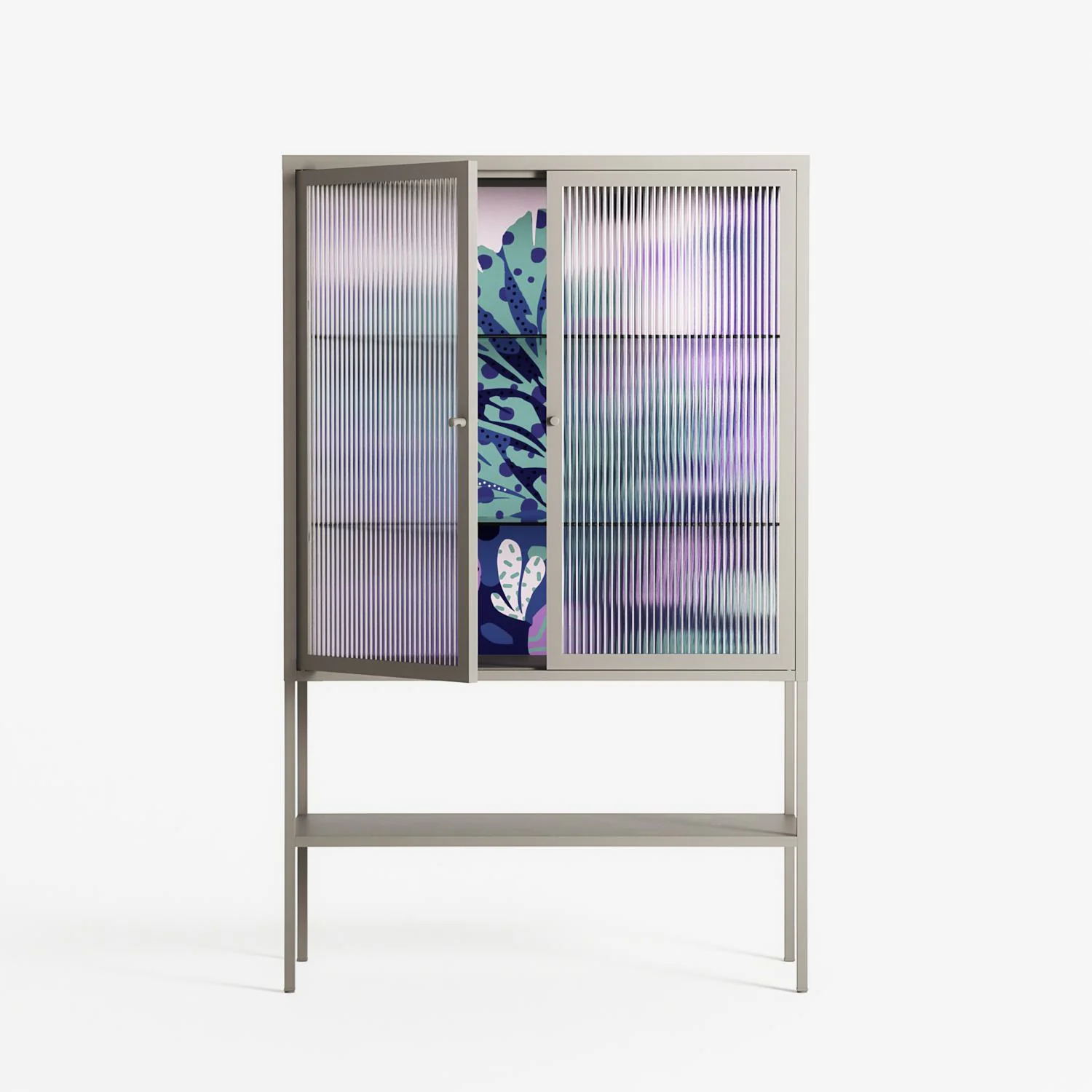A Bridge Across Time 3 - Loft Cabinet - Nick Liefhebber - Pebble - Reeded glass - Image 2