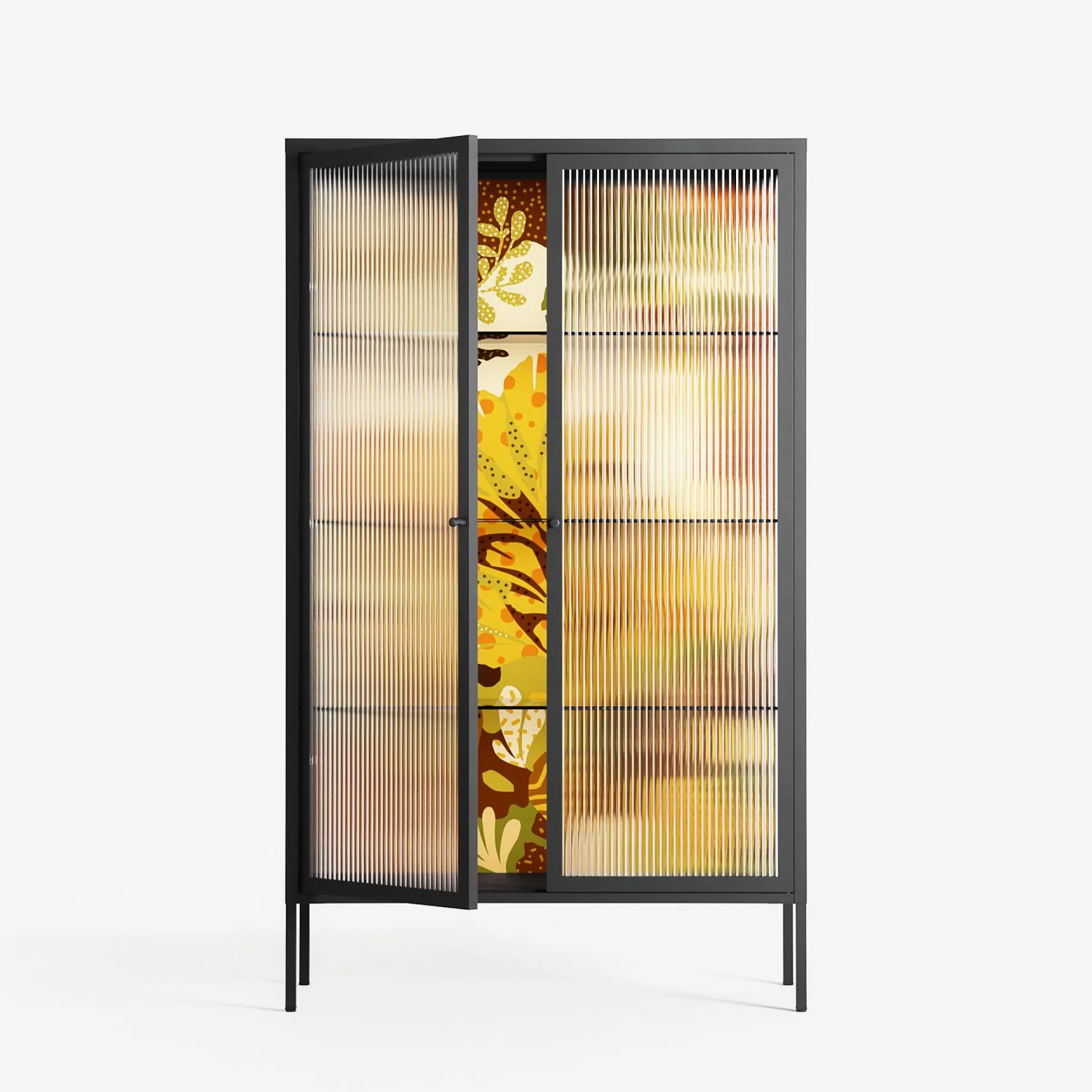 A Bridge Across Time 4 - Cabinet - Nick Liefhebber - Antracite - Reeded glass - Image 2