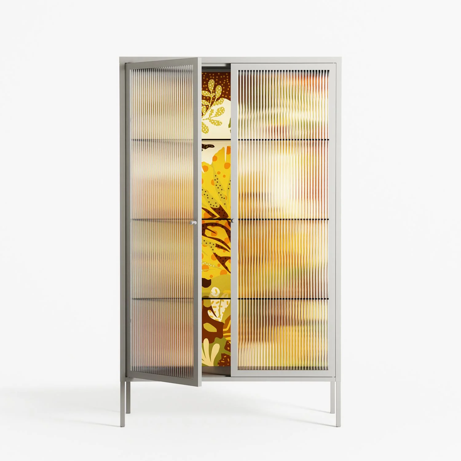 A Bridge Across Time 4 - Cabinet - Nick Liefhebber - Chalk - Reeded glass - Image 2