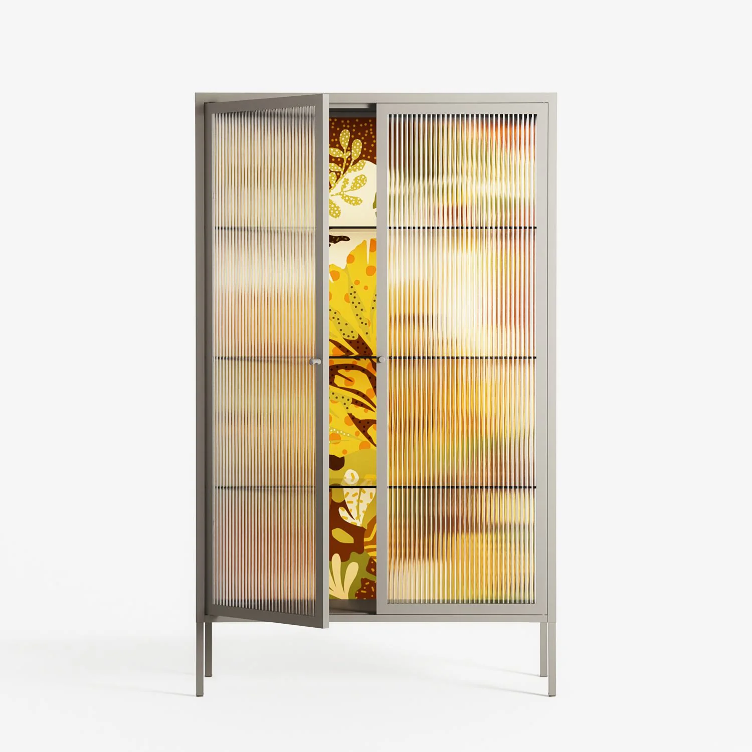 A Bridge Across Time 4 - Cabinet - Nick Liefhebber - Pebble - Reeded glass - Image 2