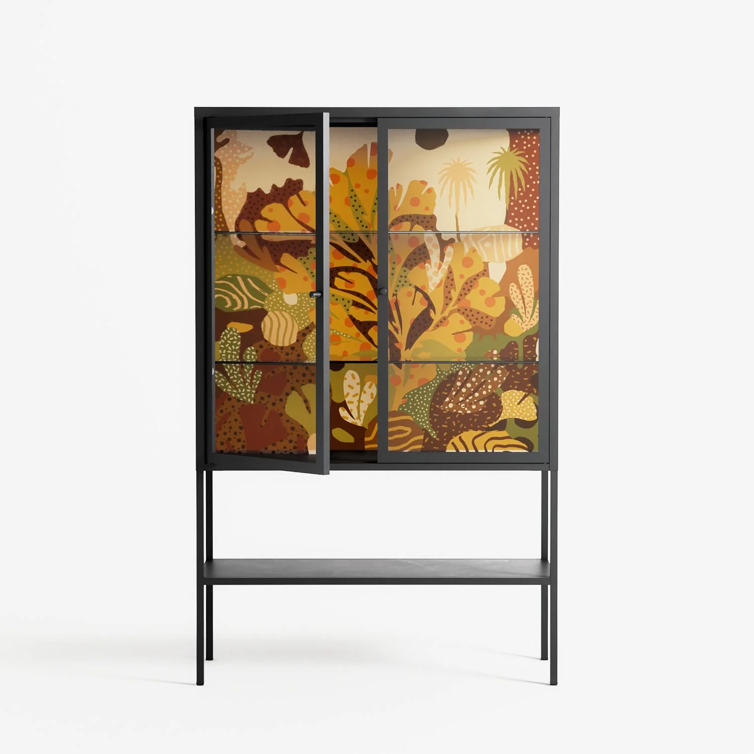 A Bridge Across Time 4 - Loft Cabinet - Nick Liefhebber - Antracite - Clear glass - Image 2