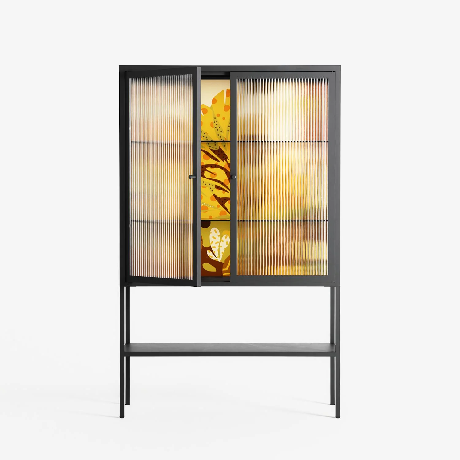 A Bridge Across Time 4 - Loft Cabinet - Nick Liefhebber - Antracite - Reeded glass - Image 2