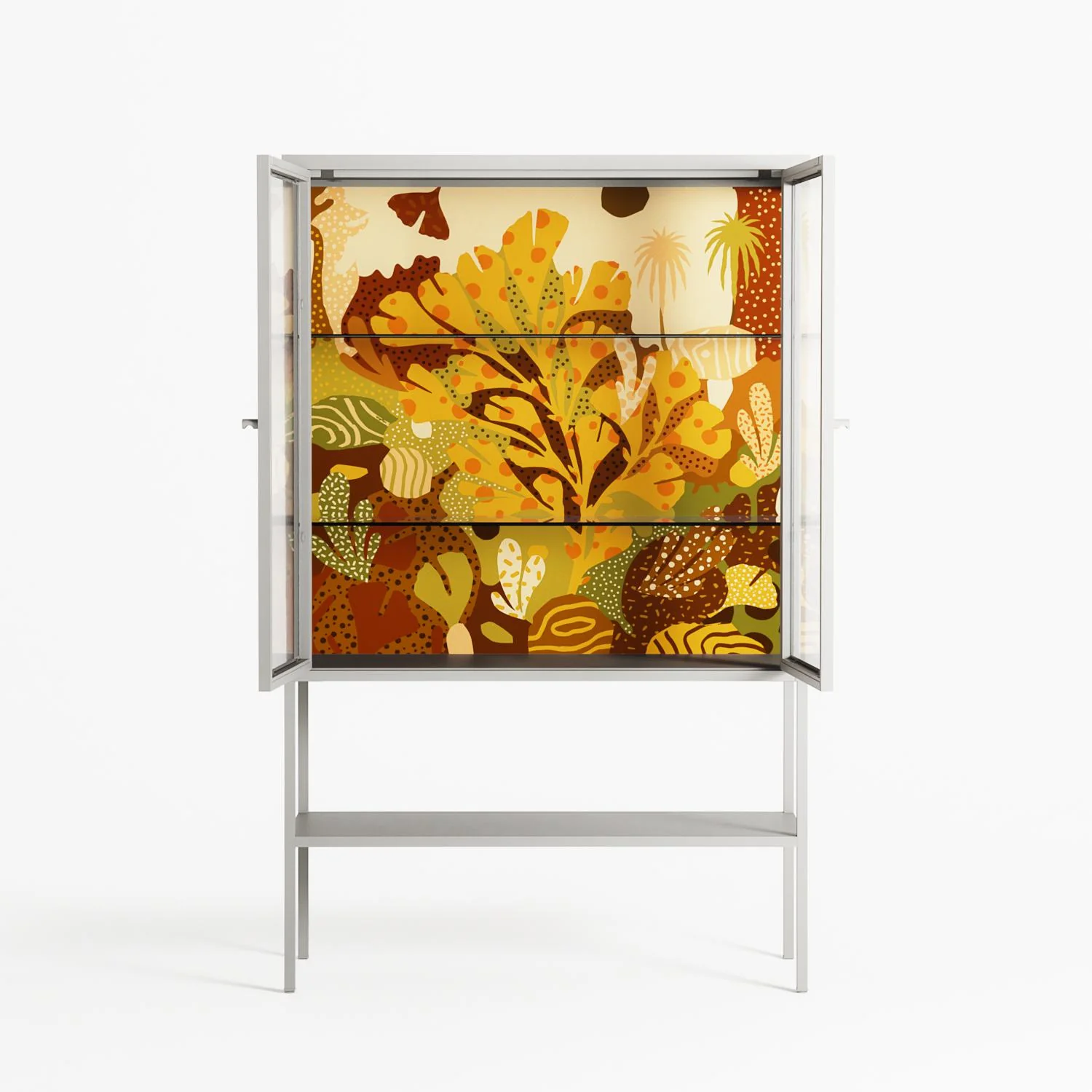 A Bridge Across Time 4 - Loft Cabinet - Nick Liefhebber - Chalk - Clear glass - Image 3