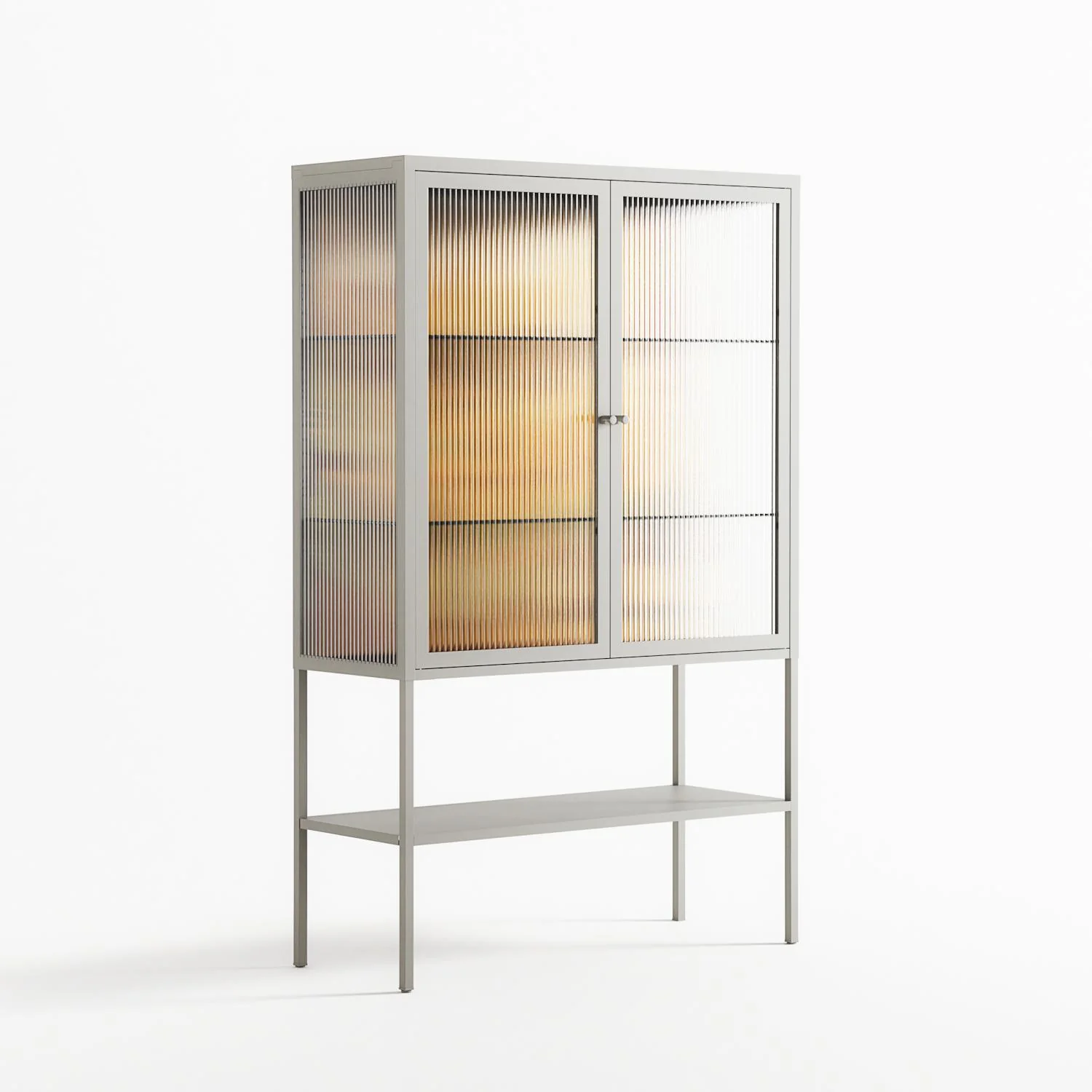 A Bridge Across Time 4 - Loft Cabinet - Nick Liefhebber - Chalk - Reeded glass - Image 4