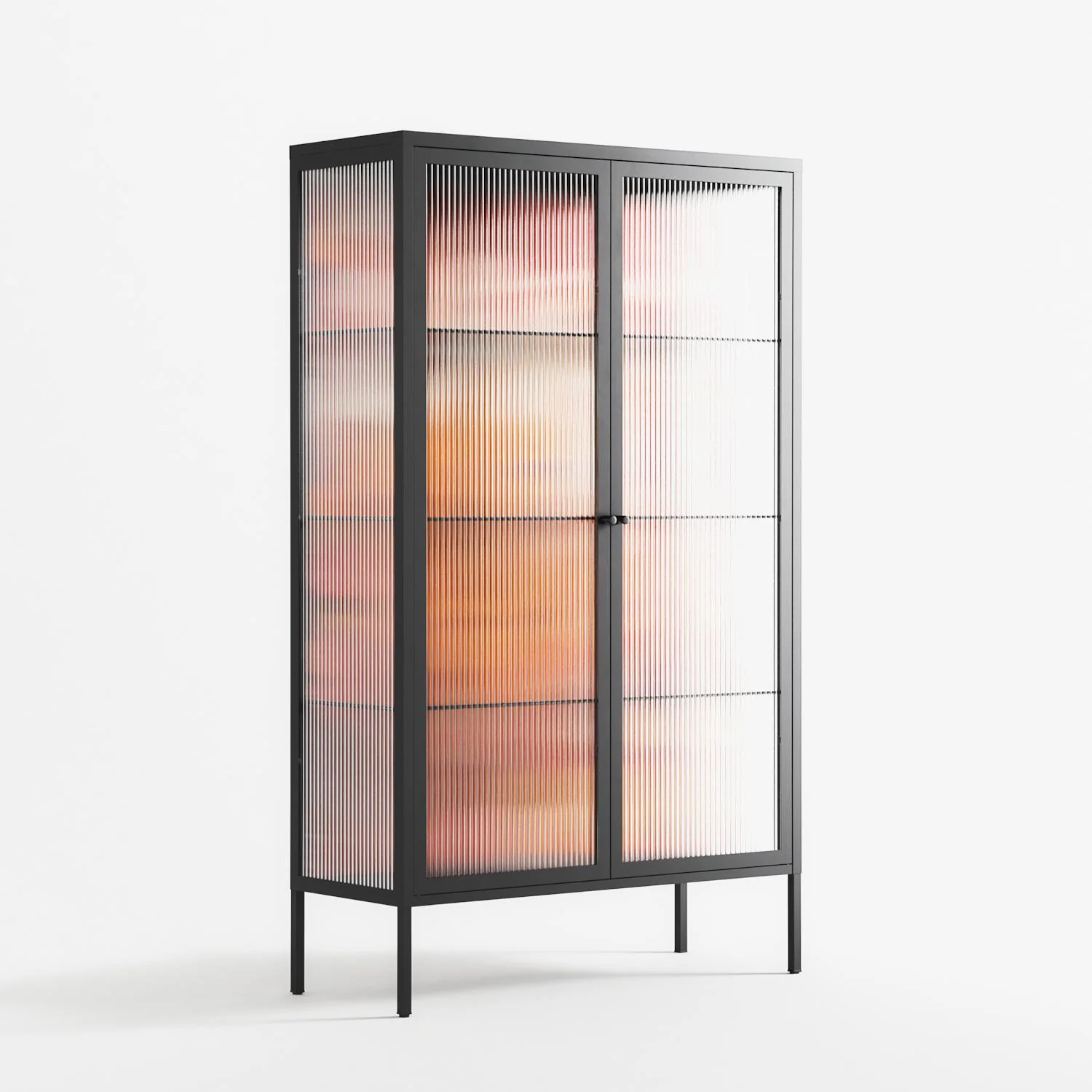 A Bridge Across Time - Cabinet - Nick Liefhebber - Antracite - Reeded glass - Image 4