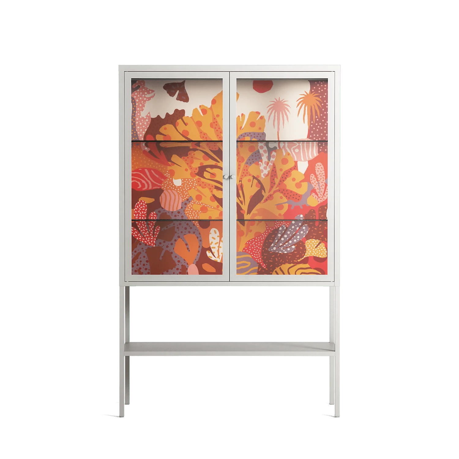 A Bridge Across Time - Loft Cabinet - Nick Liefhebber - Chalk - Clear glass