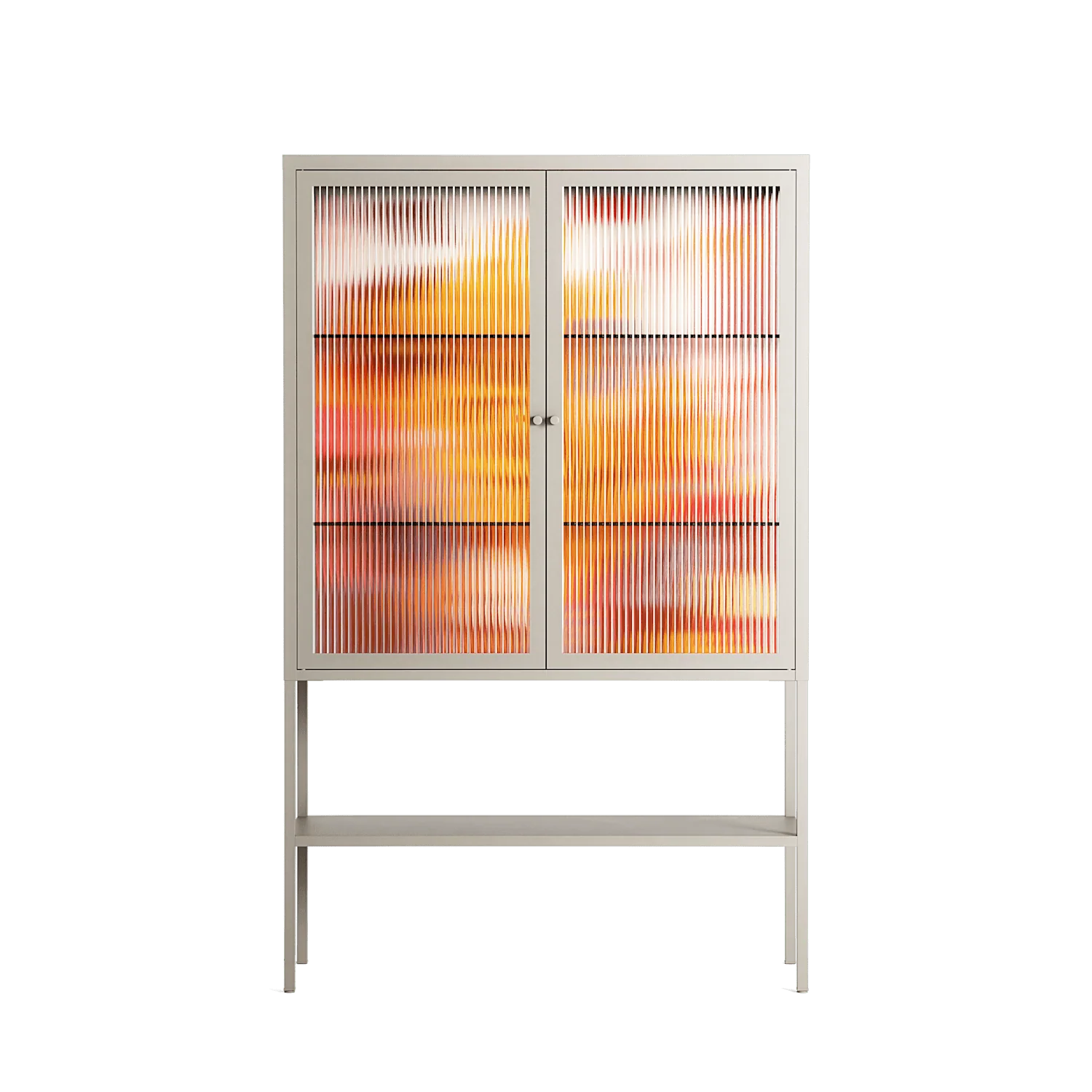 A Bridge Across Time - Loft Cabinet - Nick Liefhebber - Pebble - Reeded glass
