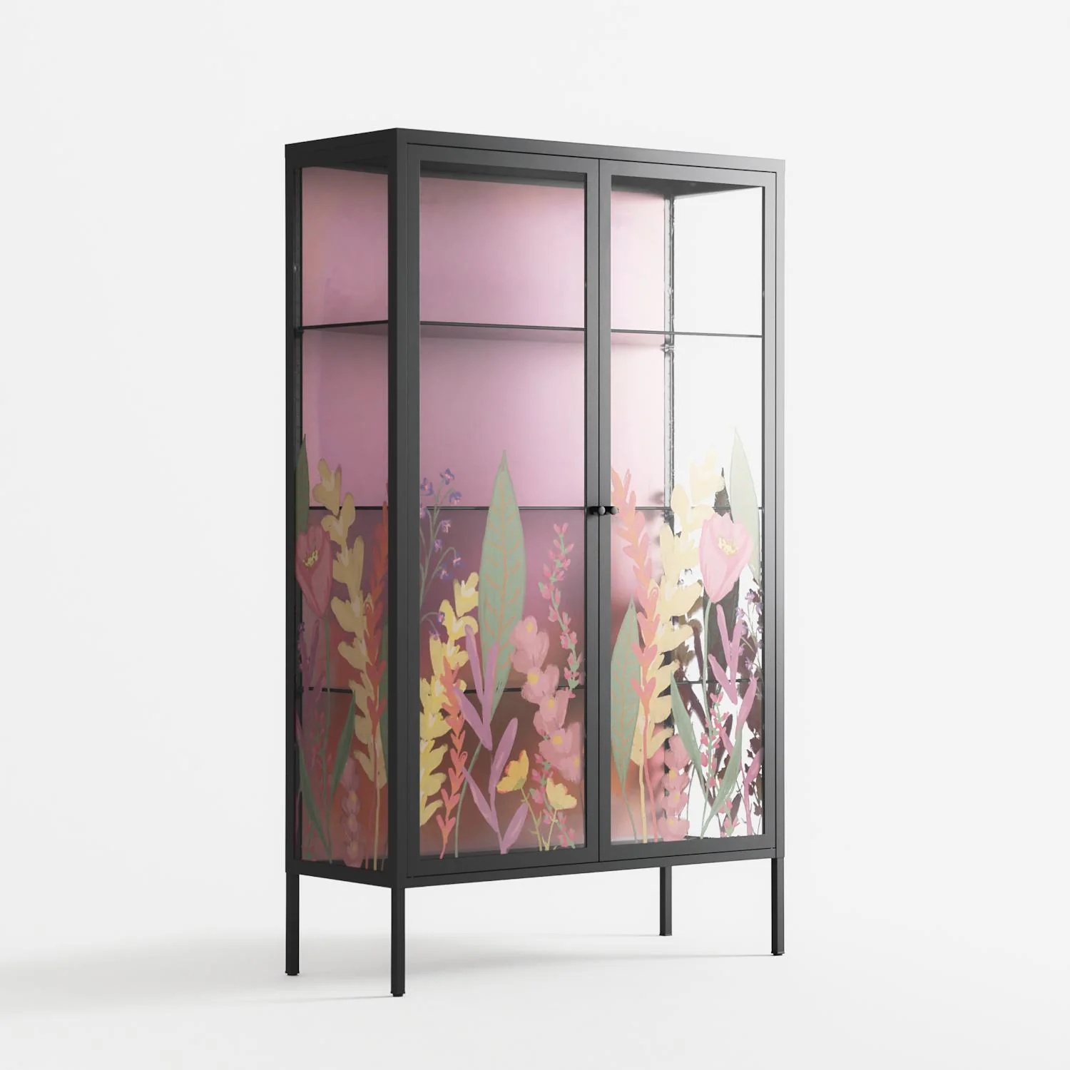 Abstract Flower Garden - Cabinet - Raissa Oltmanns - Antracite - Overlay Glass - Image 4