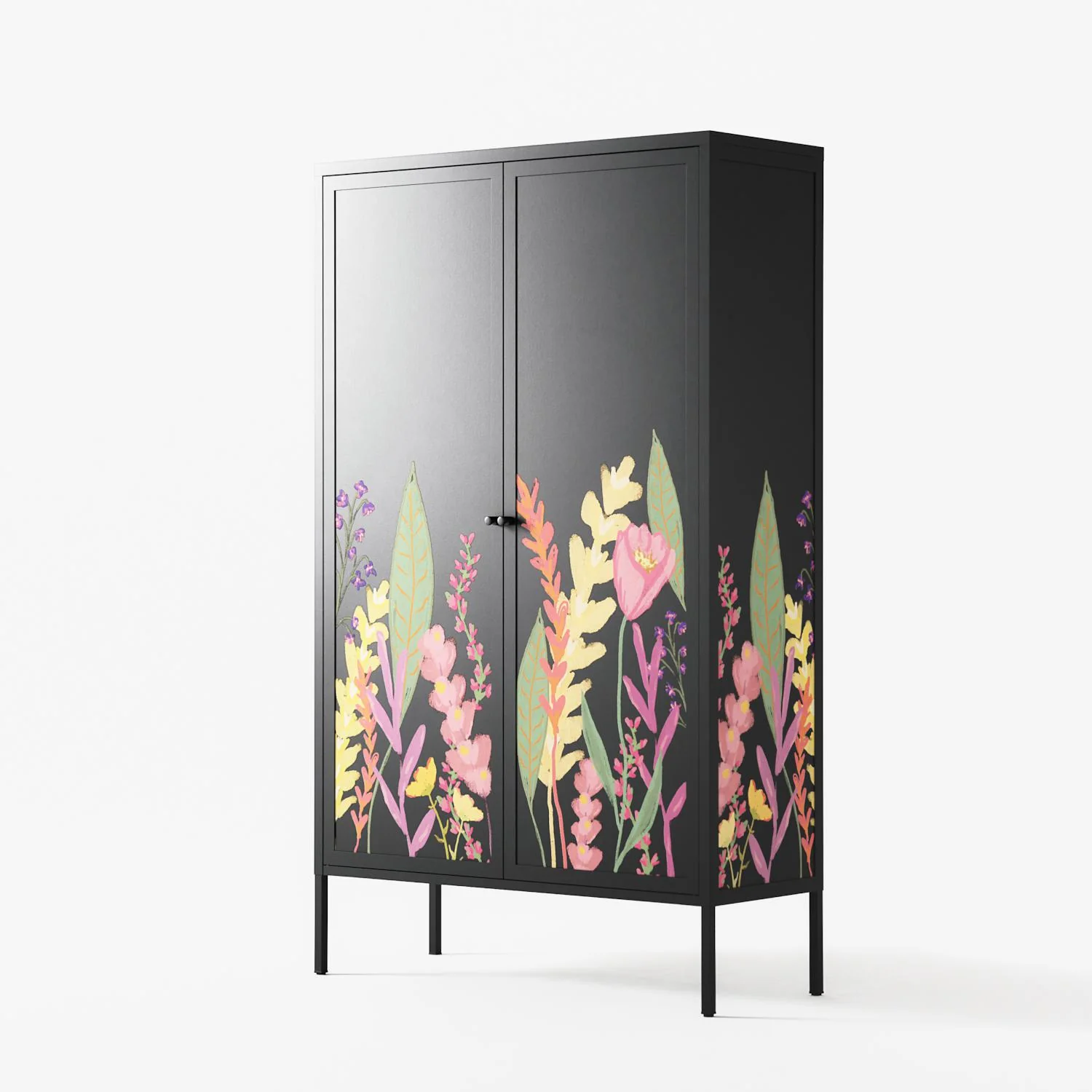 Abstract Flower Garden - Cabinet - Raissa Oltmanns - Antracite - Overlay Metal - Image 2
