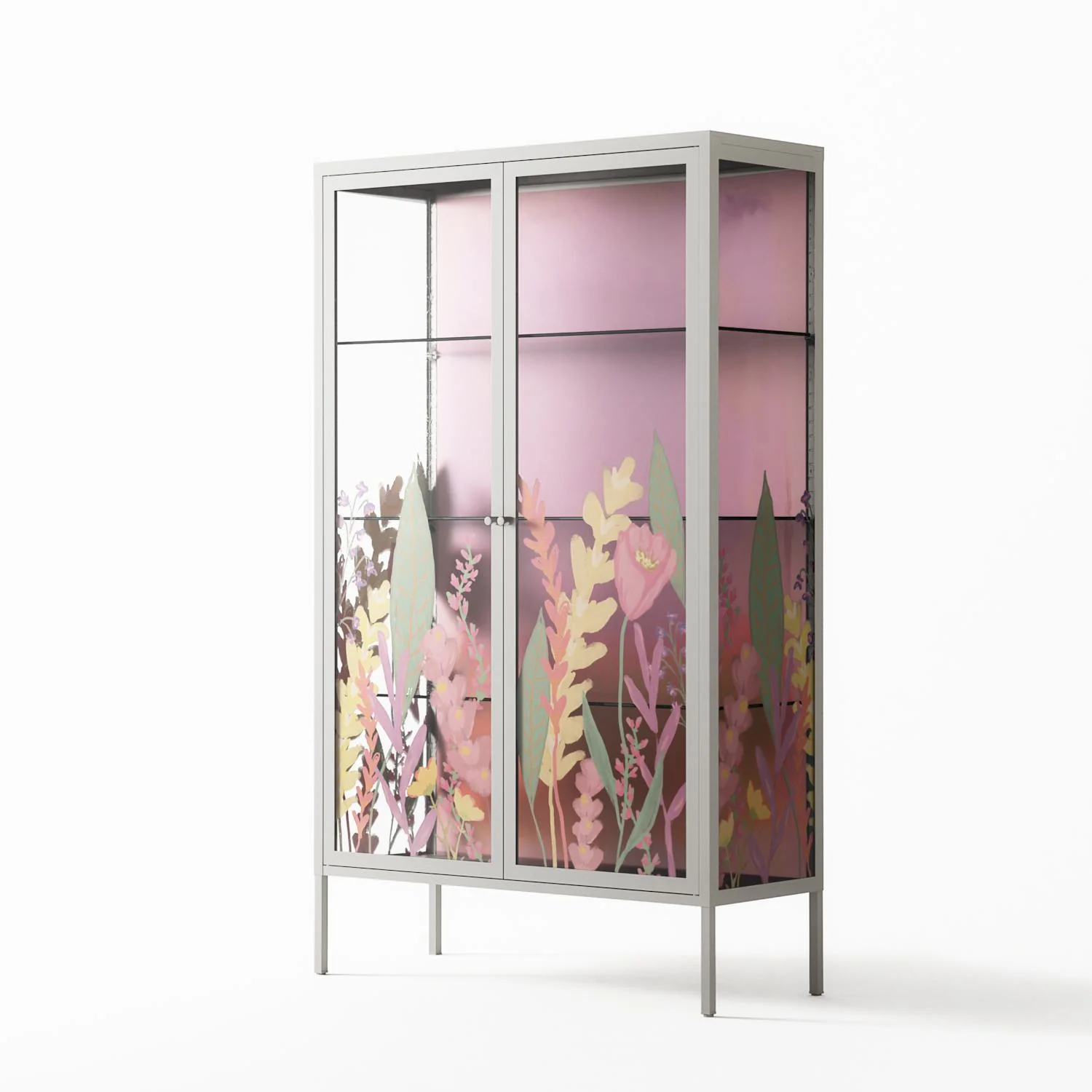 Abstract Flower Garden - Cabinet - Raissa Oltmanns - Chalk - Overlay Glass - Image 2