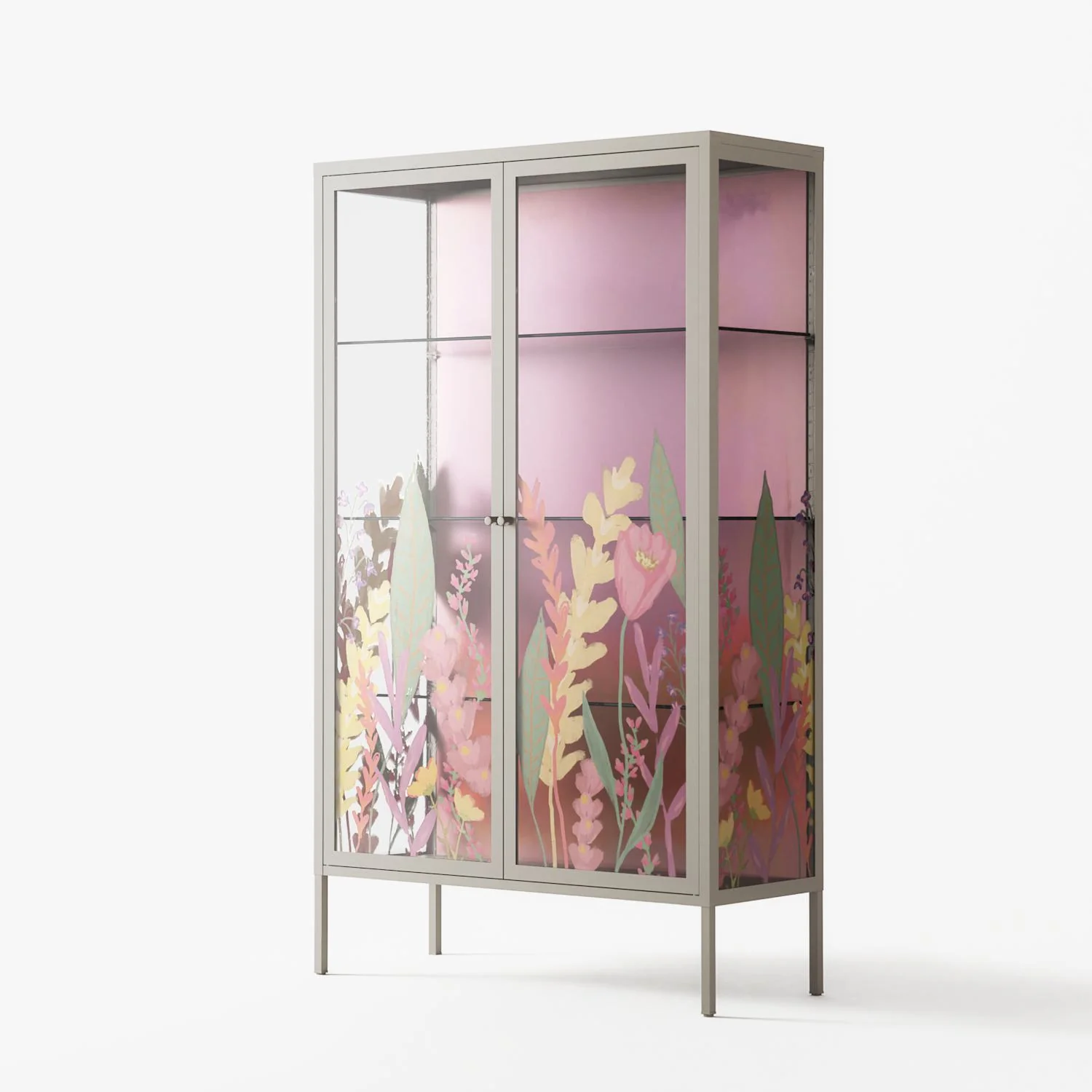 Abstract Flower Garden - Cabinet - Raissa Oltmanns - Pebble - Overlay Glass - Image 2