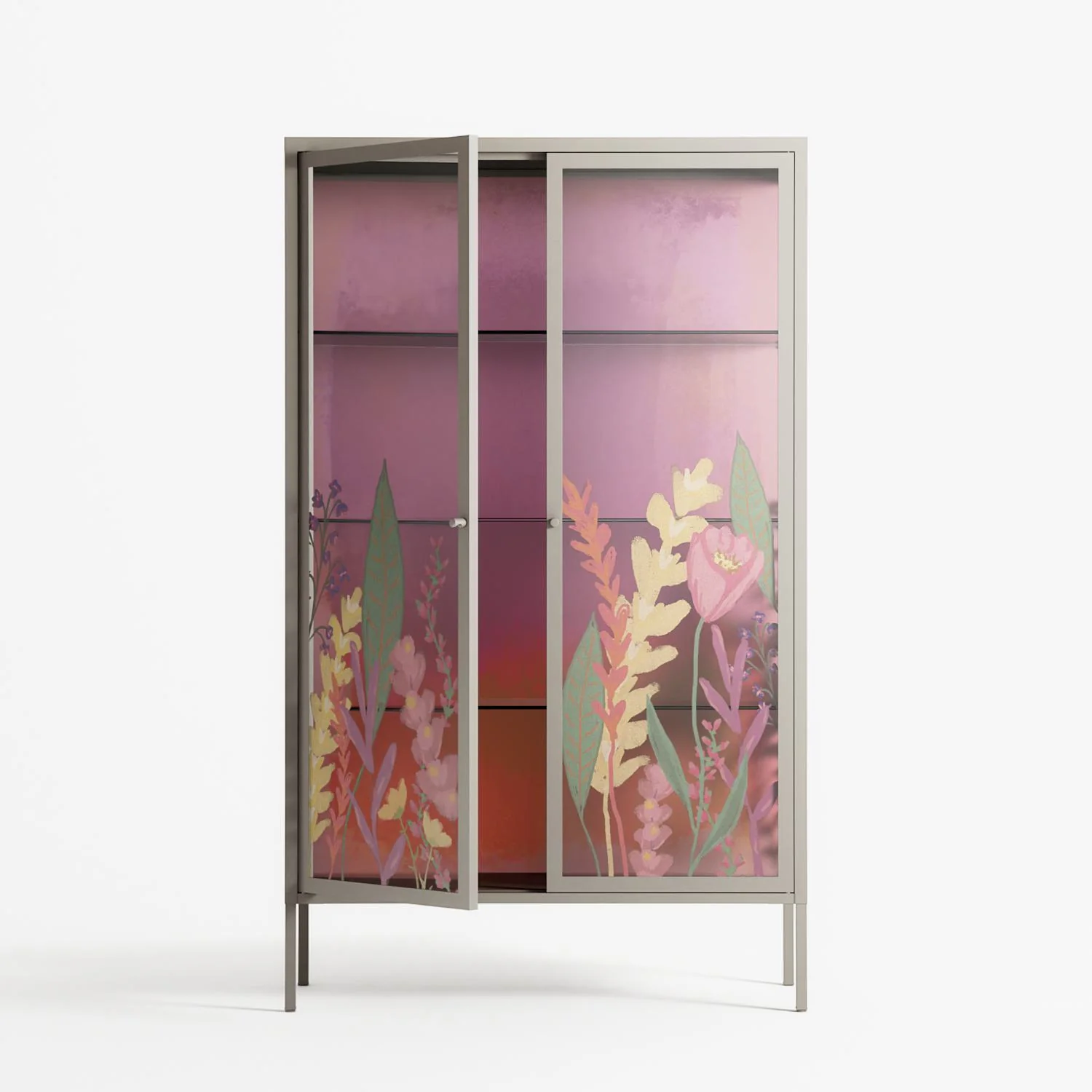 Abstract Flower Garden - Cabinet - Raissa Oltmanns - Pebble - Overlay Glass - Image 3