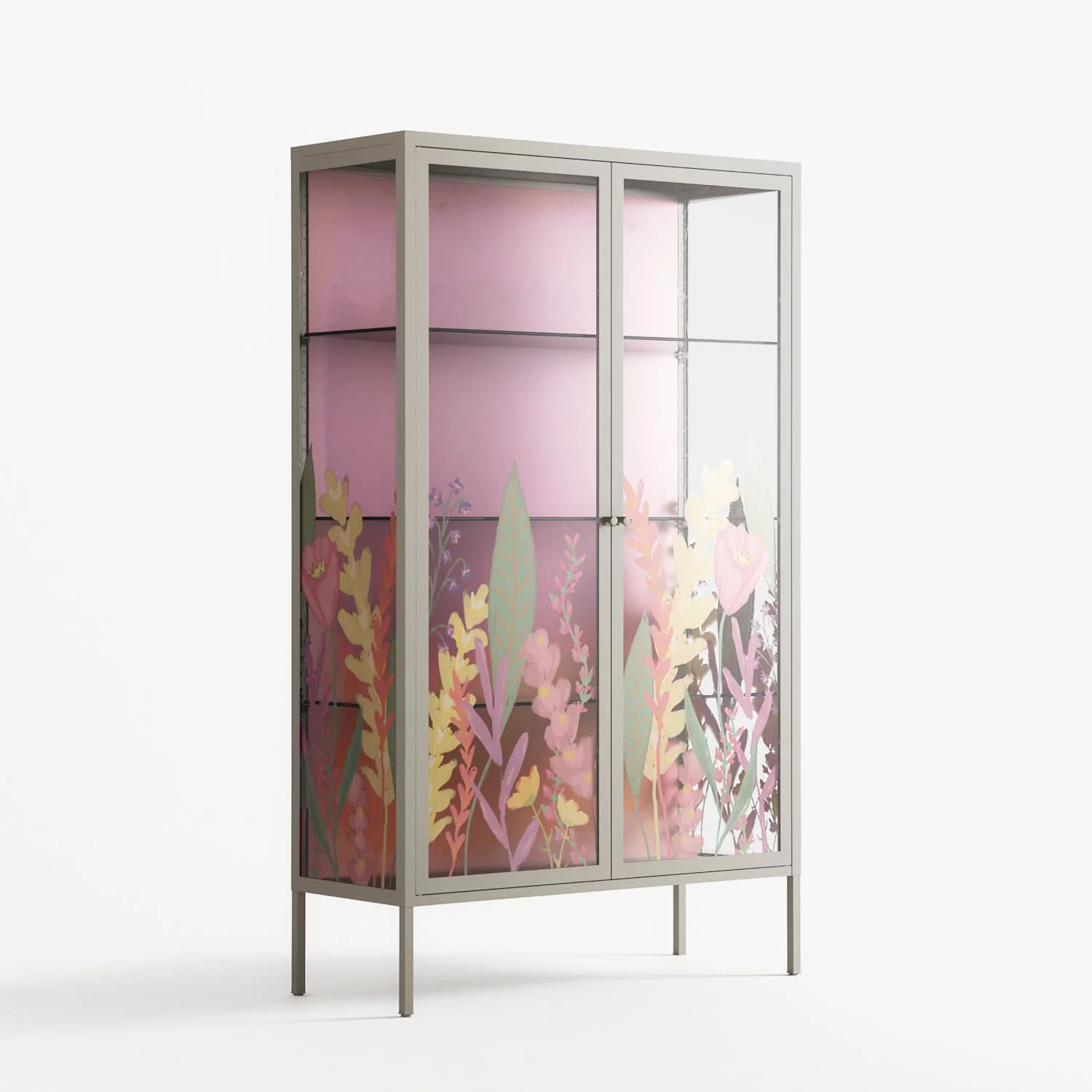 Abstract Flower Garden - Cabinet - Raissa Oltmanns - Pebble - Overlay Glass - Image 4