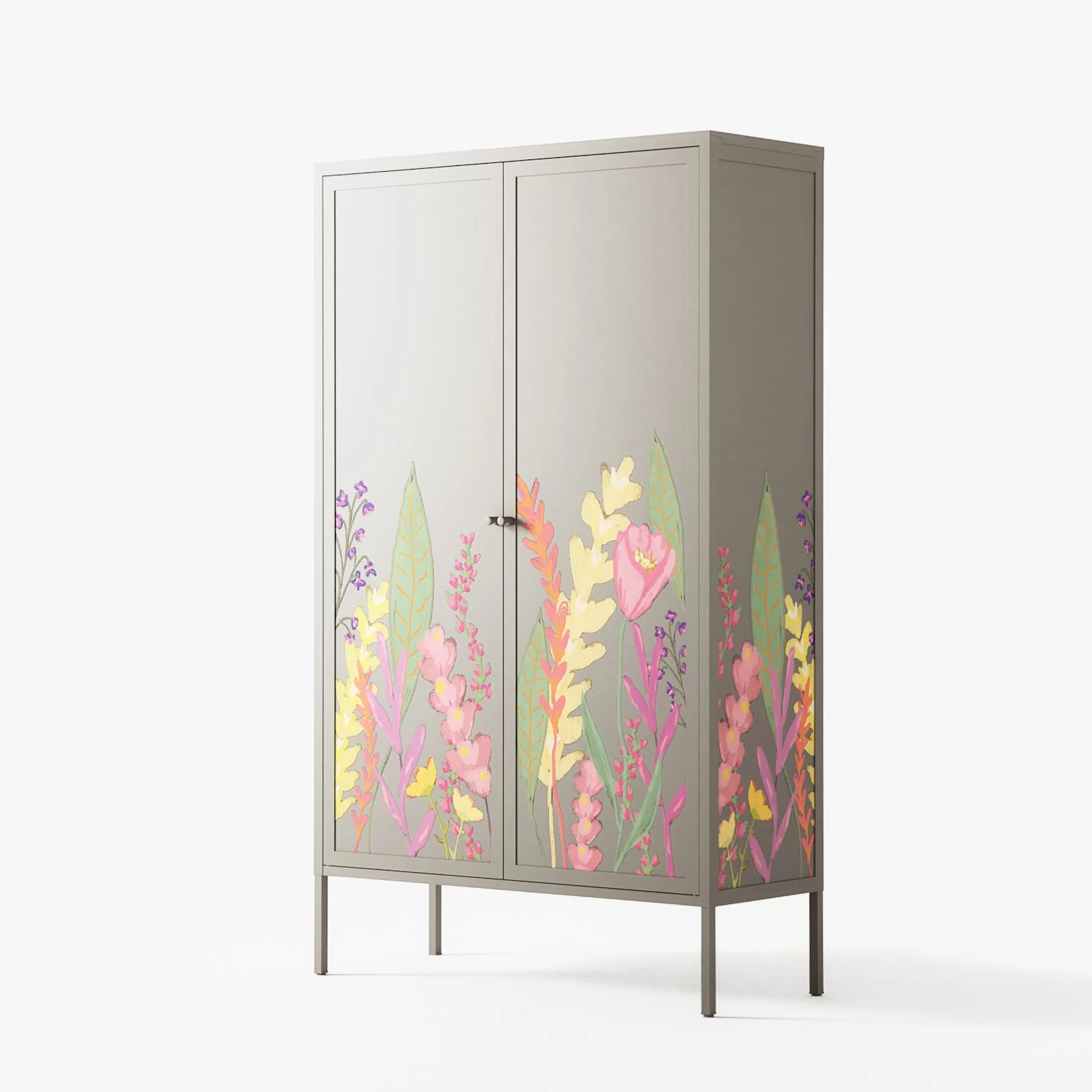 Abstract Flower Garden - Cabinet - Raissa Oltmanns - Pebble - Overlay Metal - Image 2