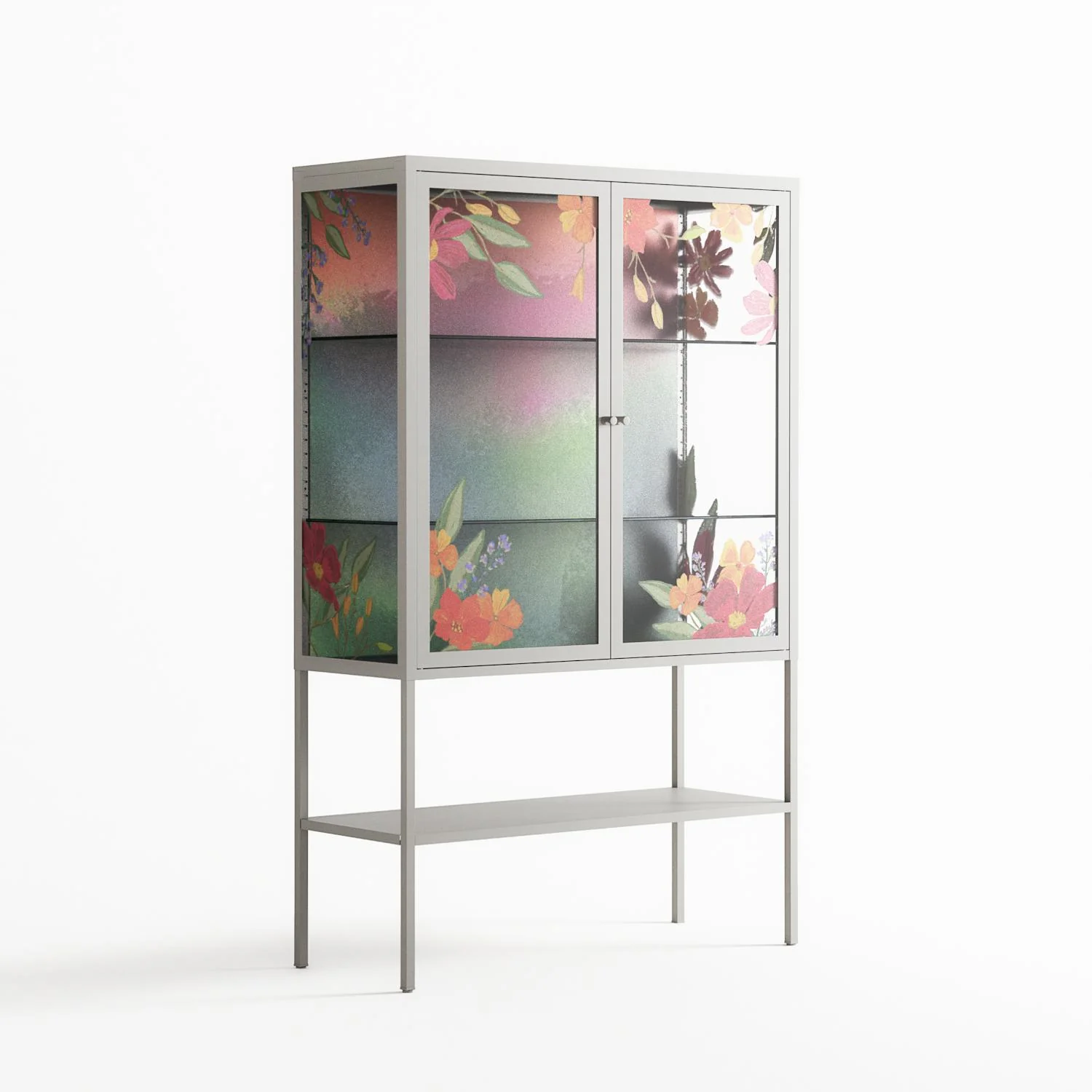 Abstract Spring Flowers - Loft Cabinet - Raissa Oltmanns - Chalk - Overlay Glass - Image 4