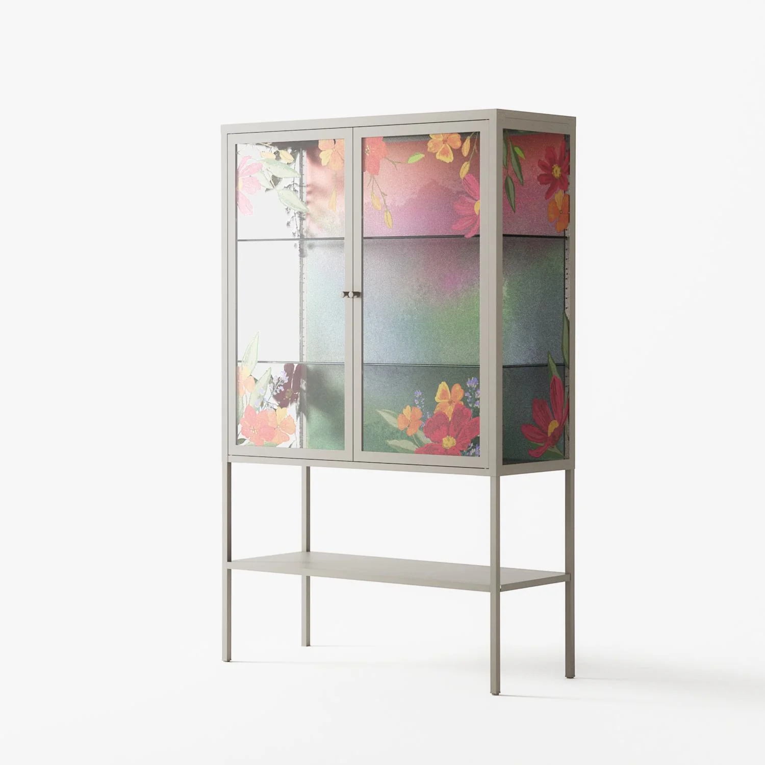 Abstract Spring Flowers - Loft Cabinet - Raissa Oltmanns - Pebble - Overlay Glass - Image 2