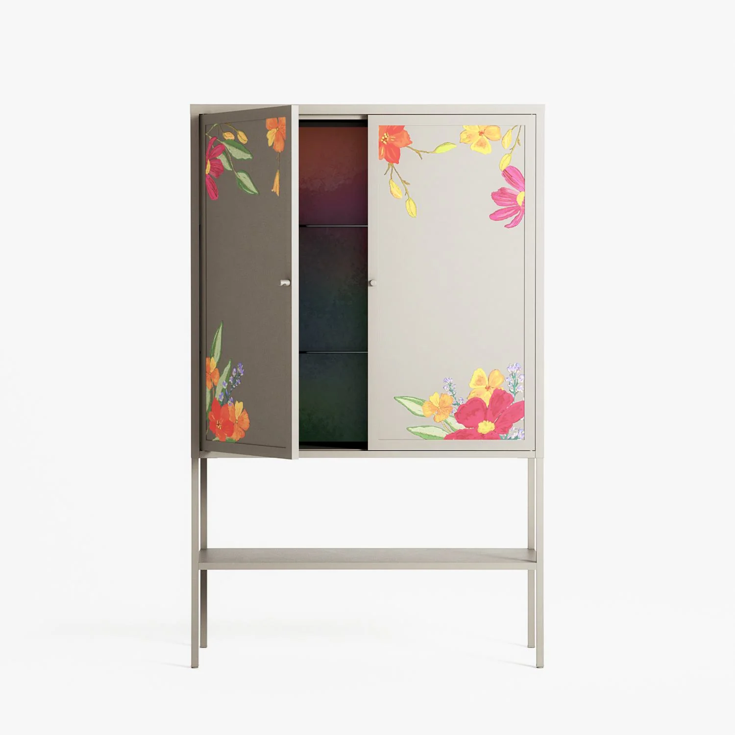 Abstract Spring Flowers - Loft Cabinet - Raissa Oltmanns - Pebble - Overlay Metal - Image 3