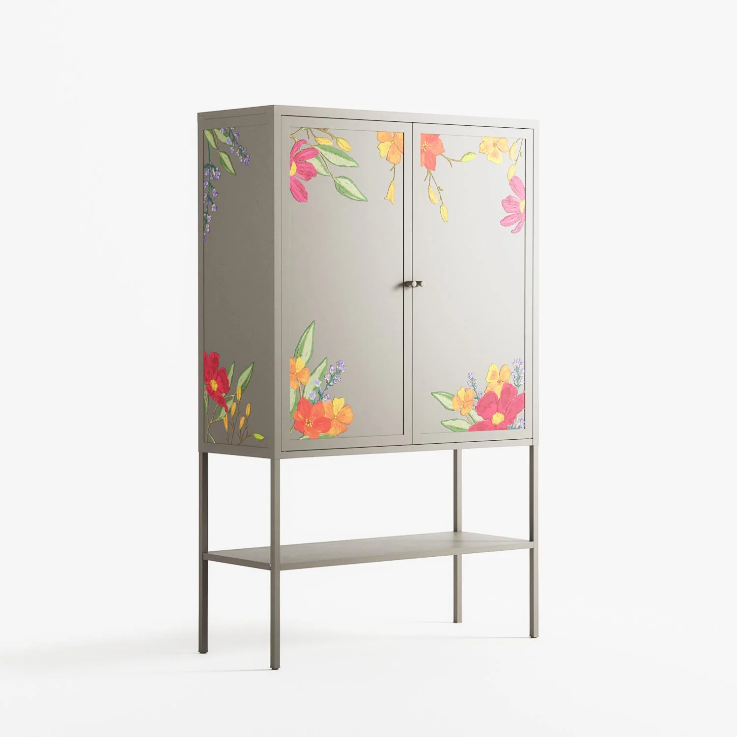 Abstract Spring Flowers - Loft Cabinet - Raissa Oltmanns - Pebble - Overlay Metal - Image 4