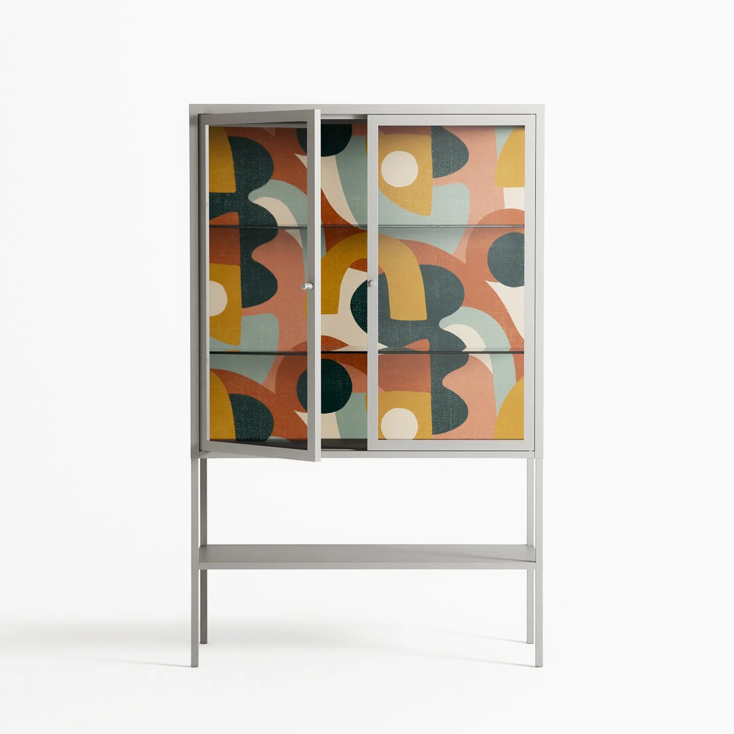 Abstract Sunrise - Loft Cabinet - Amy Suther - Chalk - Clear glass - Image 2