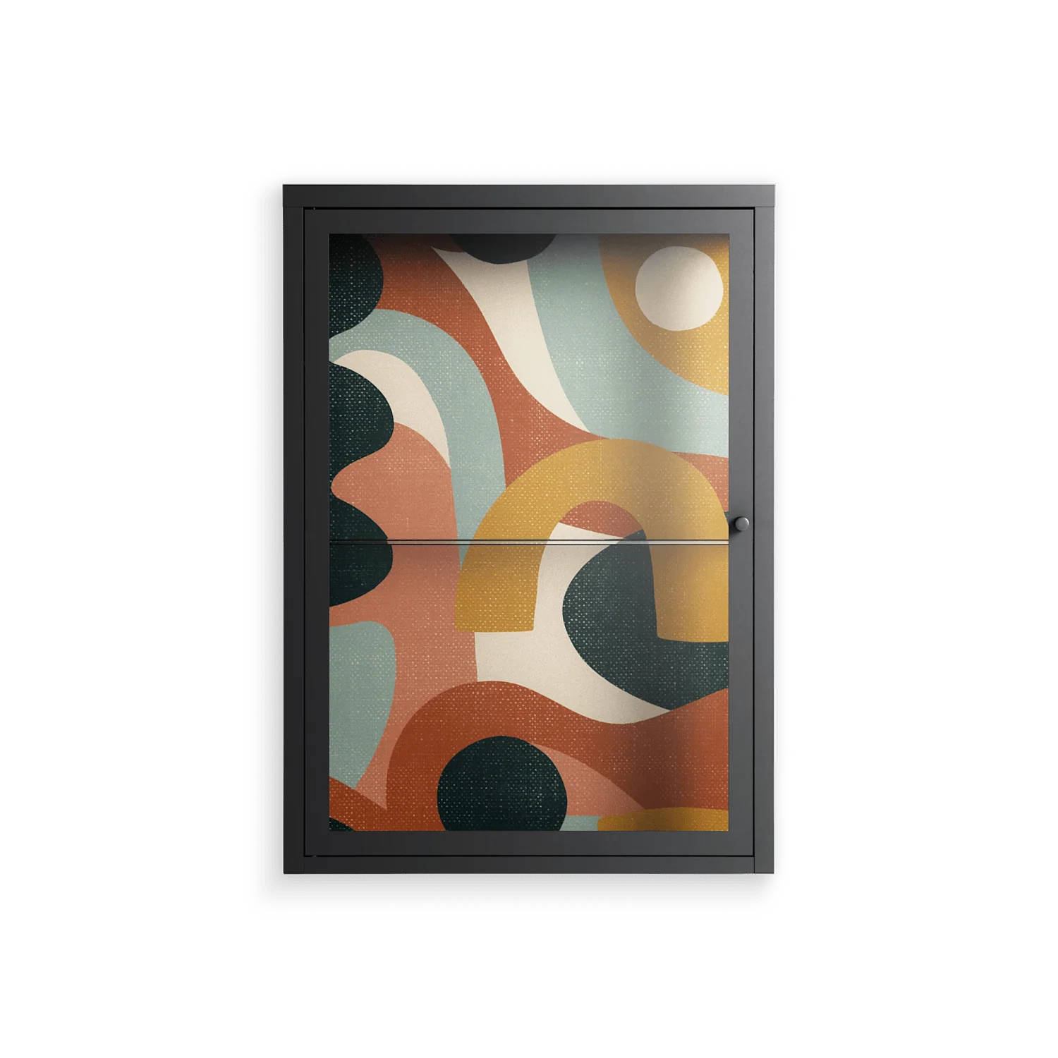 Abstract Sunrise - Wall Cabinet - Amy Suther - Antracite - Clear glass