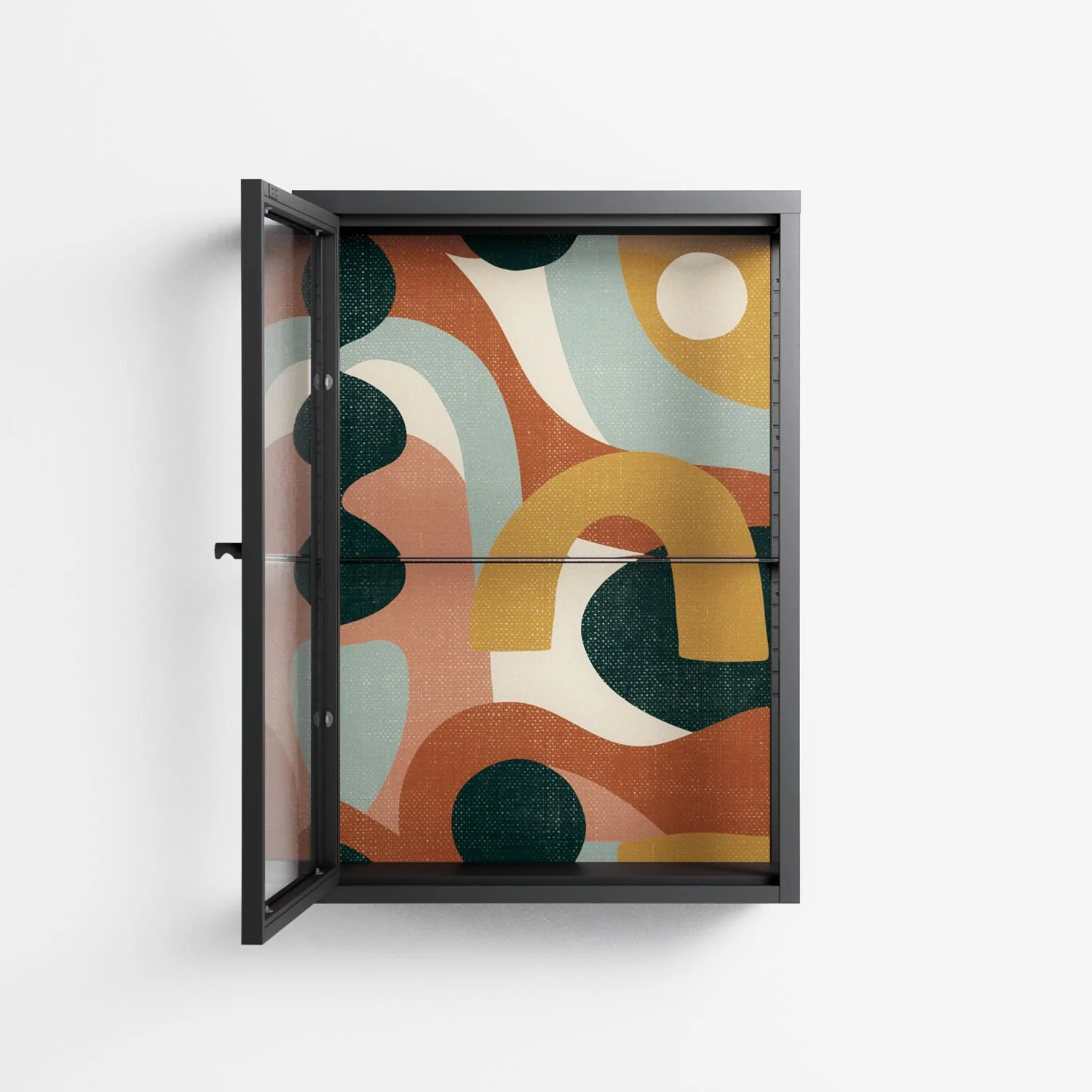 Abstract Sunrise - Wall Cabinet - Amy Suther - Antracite - Clear glass - Image 3