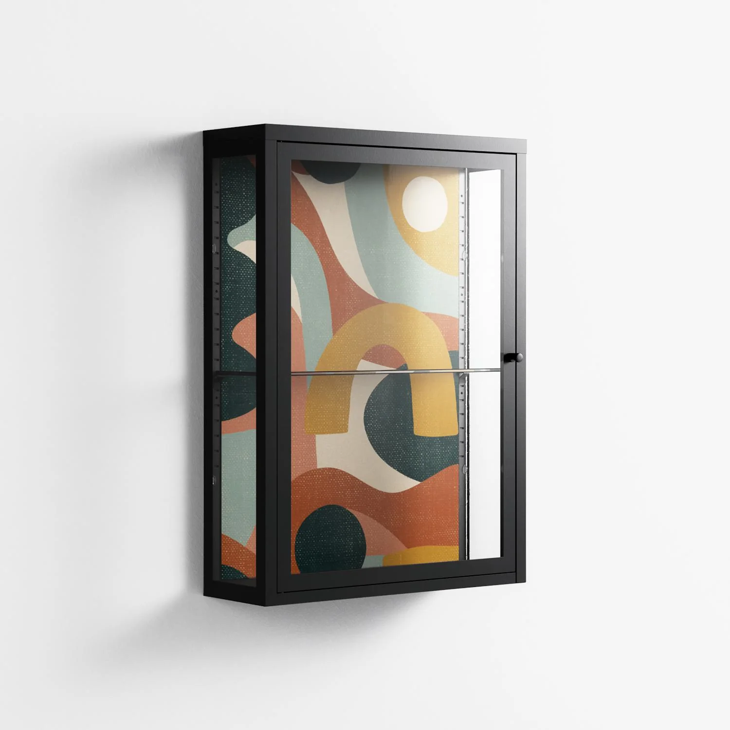 Abstract Sunrise - Wall Cabinet - Amy Suther - Antracite - Clear glass - Image 4
