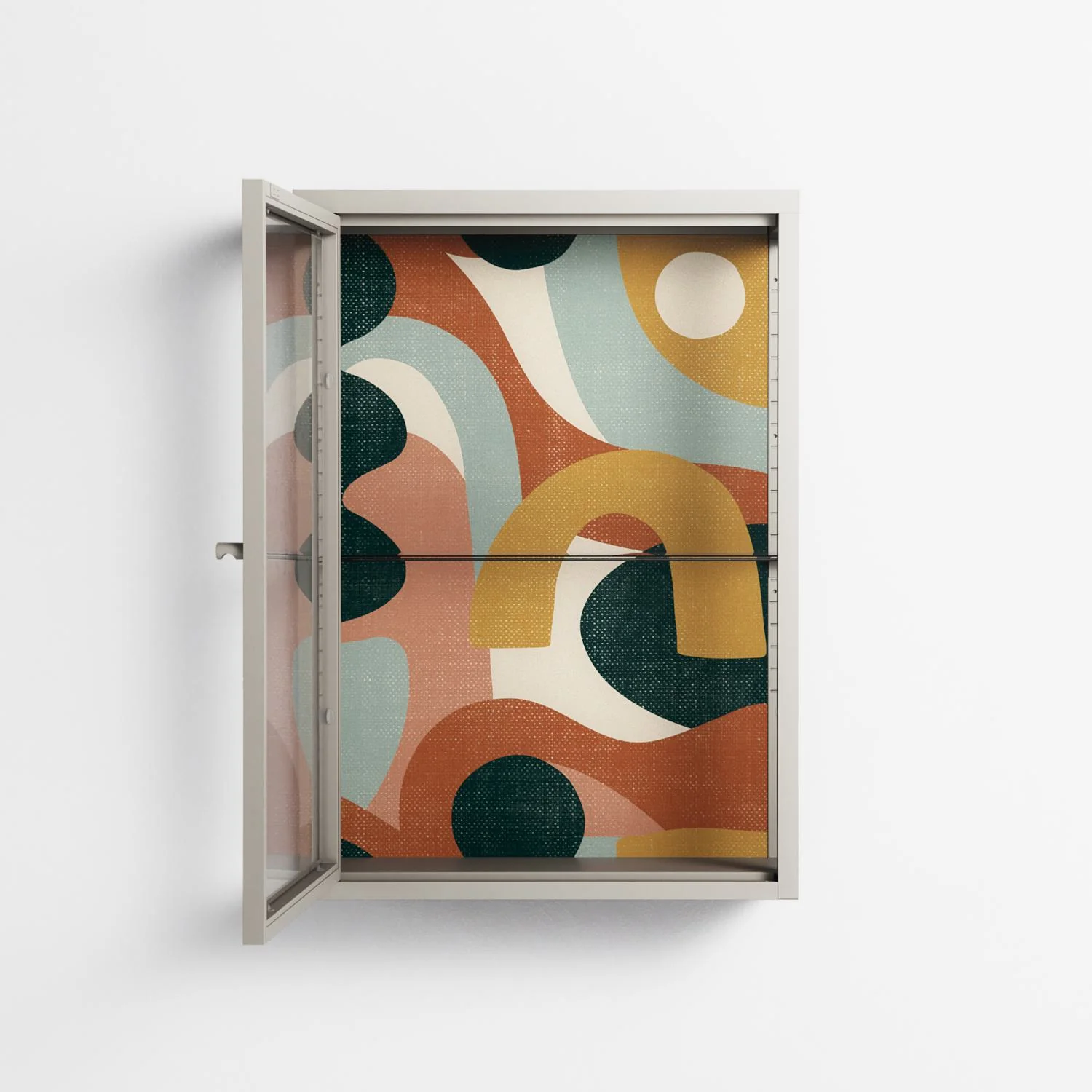 Abstract Sunrise - Wall Cabinet - Amy Suther - Pebble - Clear glass - Image 3