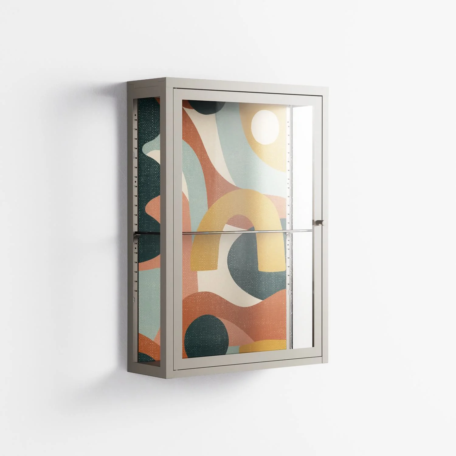 Abstract Sunrise - Wall Cabinet - Amy Suther - Pebble - Clear glass - Image 4