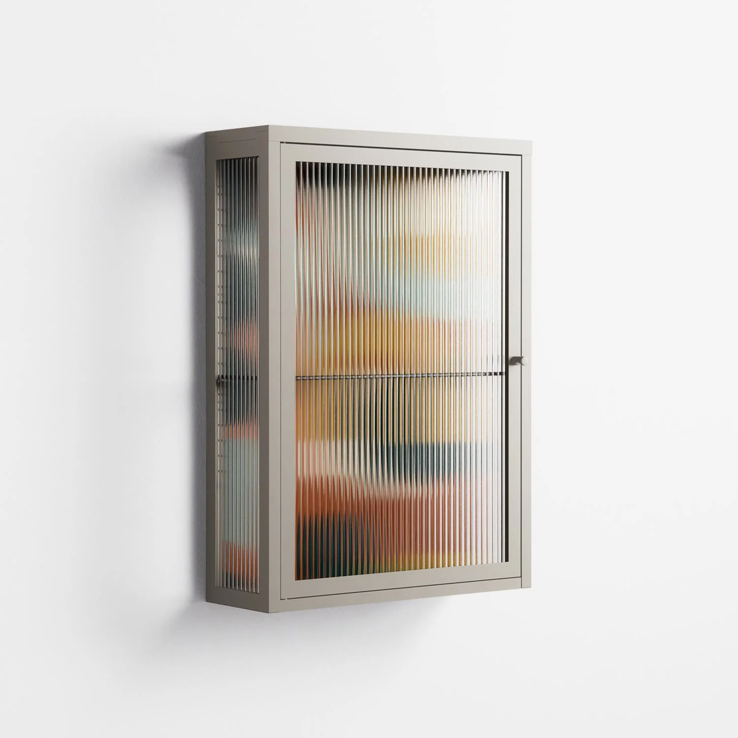Abstract Sunrise - Wall Cabinet - Amy Suther - Pebble - Reeded glass - Image 4