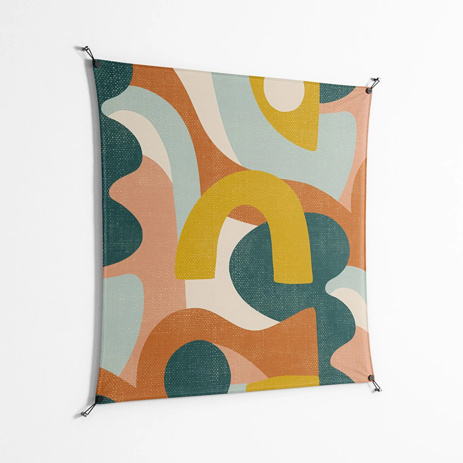 Abstract Sunrise - Work On Wall - Amy Suther - Black - 140 x 140 cm - Image 2
