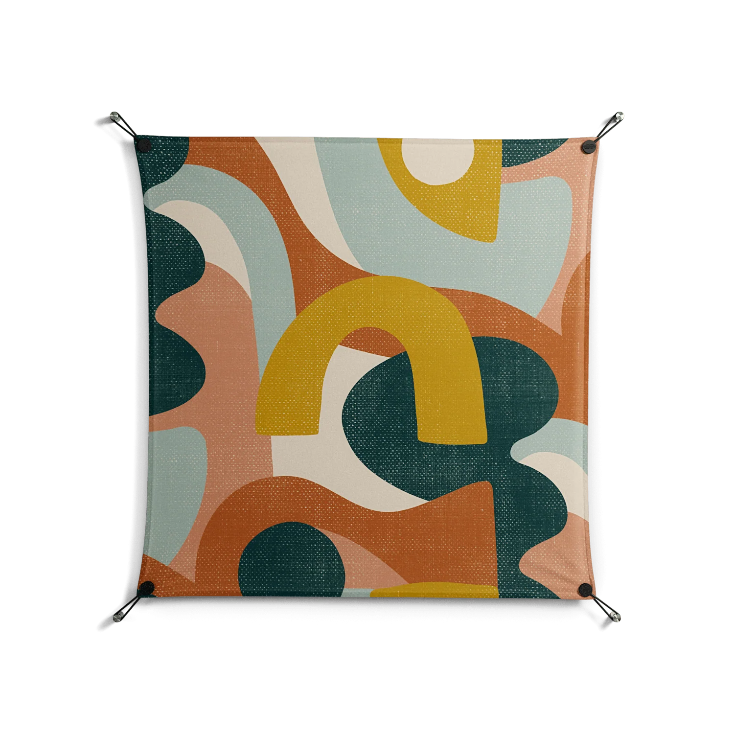 Abstract Sunrise - Work On Wall - Amy Suther - Black - 90 x 90 cm