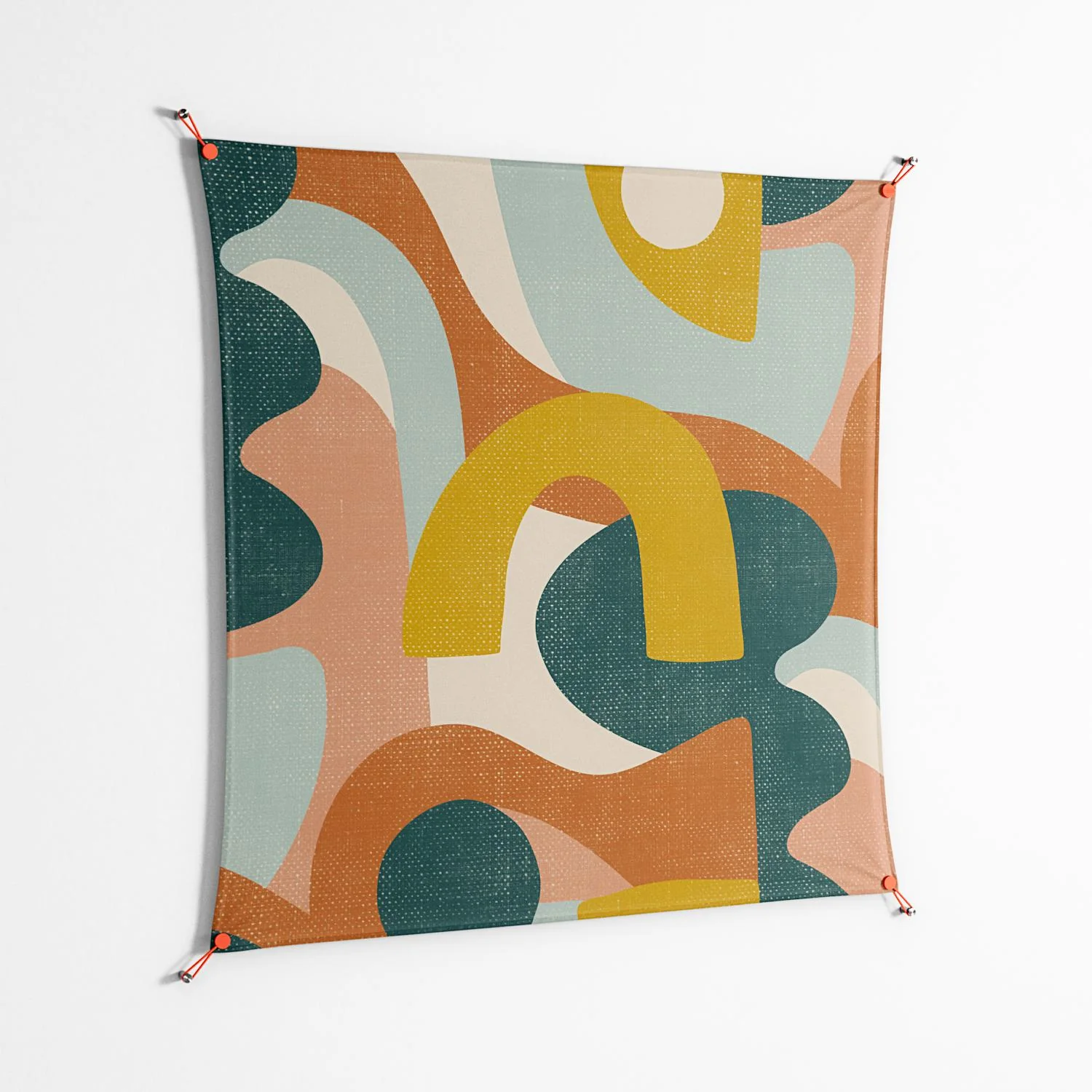 Abstract Sunrise - Work On Wall - Amy Suther - Orange - 140 x 140 cm - Image 2