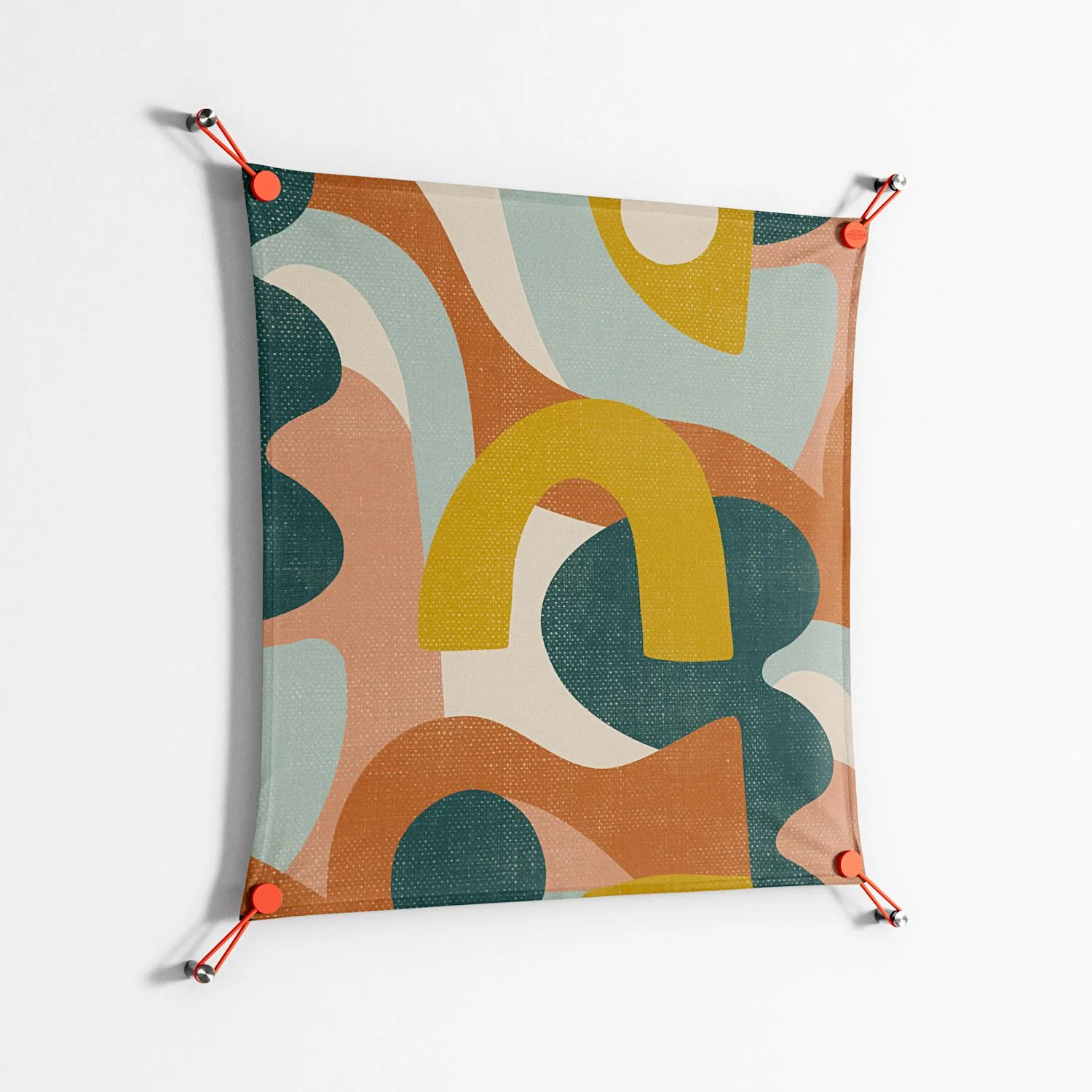 Abstract Sunrise - Work On Wall - Amy Suther - Orange - 70 x 70 cm - Image 2