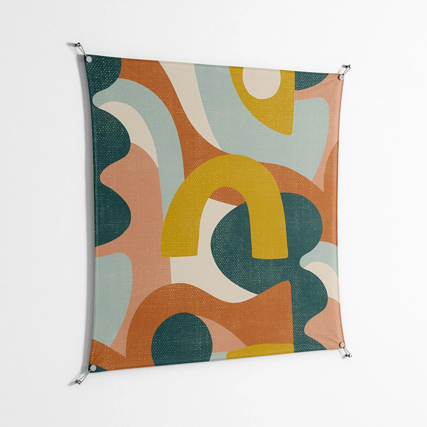 Abstract Sunrise - Work On Wall - Amy Suther - Silver - 140 x 140 cm - Image 2