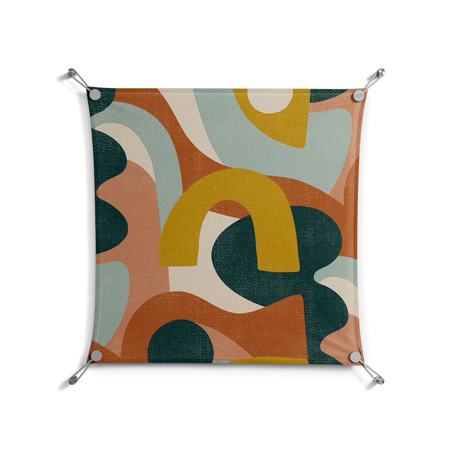 Abstract Sunrise - Work On Wall - Amy Suther - Silver - 70 x 70 cm