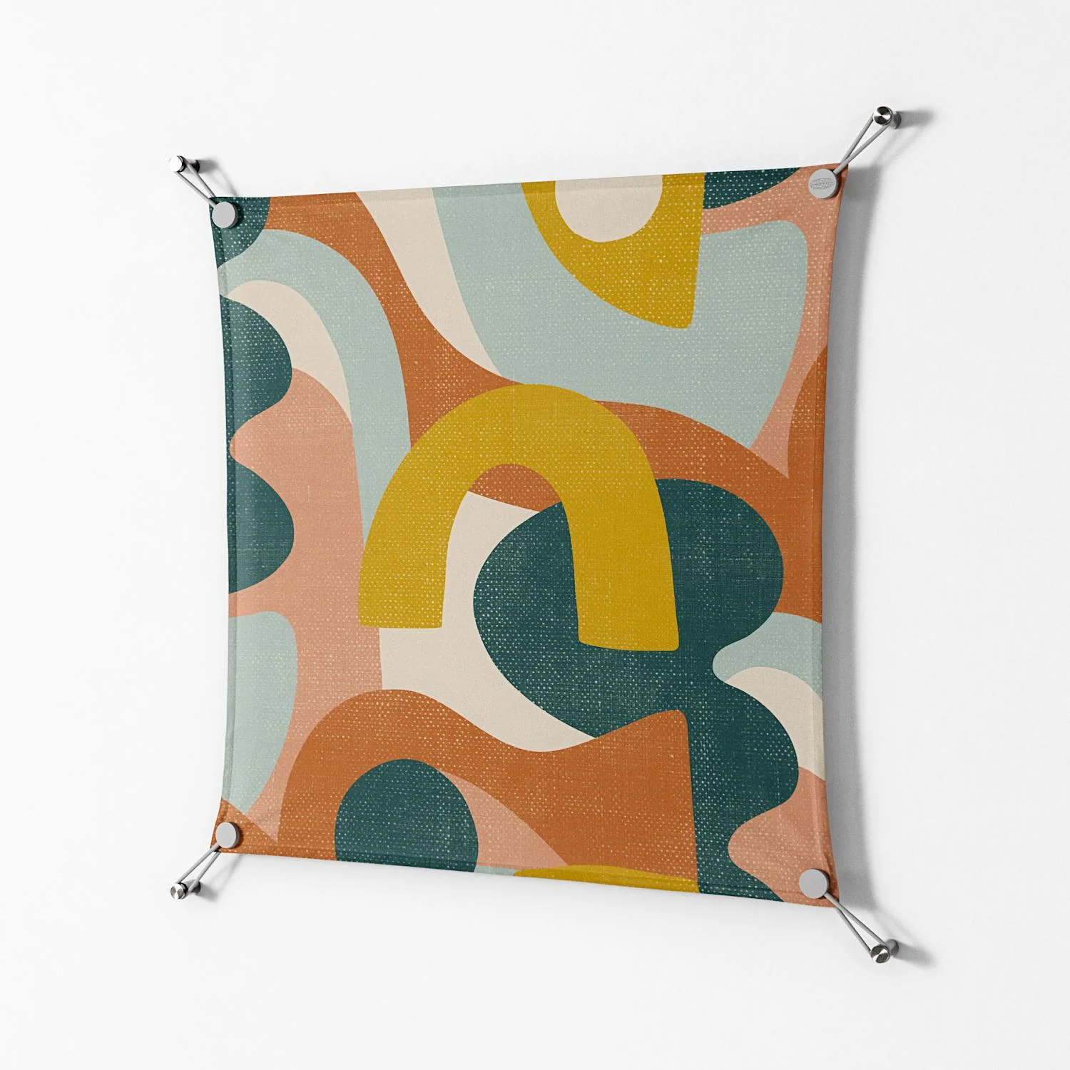 Abstract Sunrise - Work On Wall - Amy Suther - Silver - 70 x 70 cm - Image 2