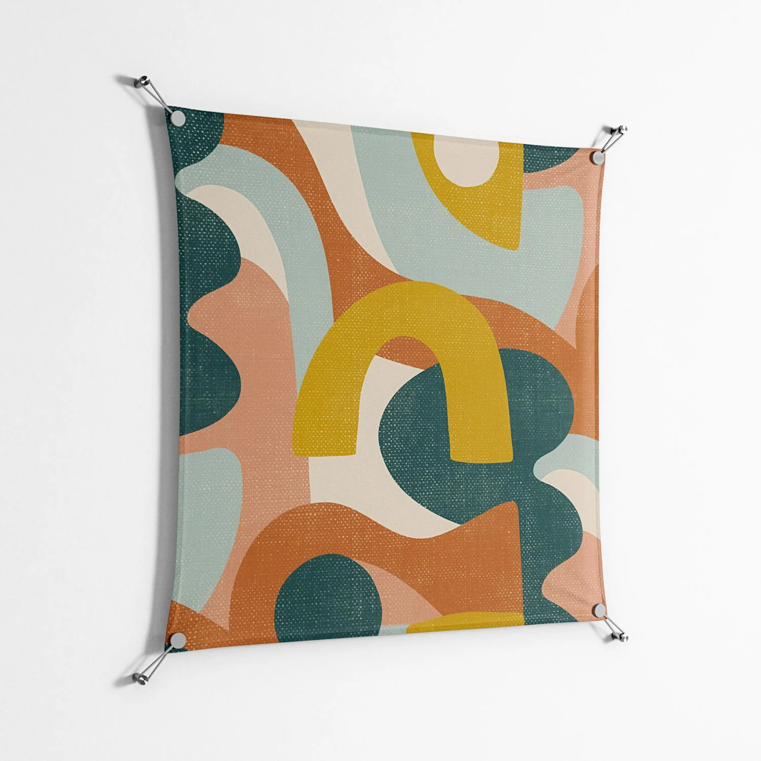 Abstract Sunrise - Work On Wall - Amy Suther - Silver - 90 x 90 cm - Image 2