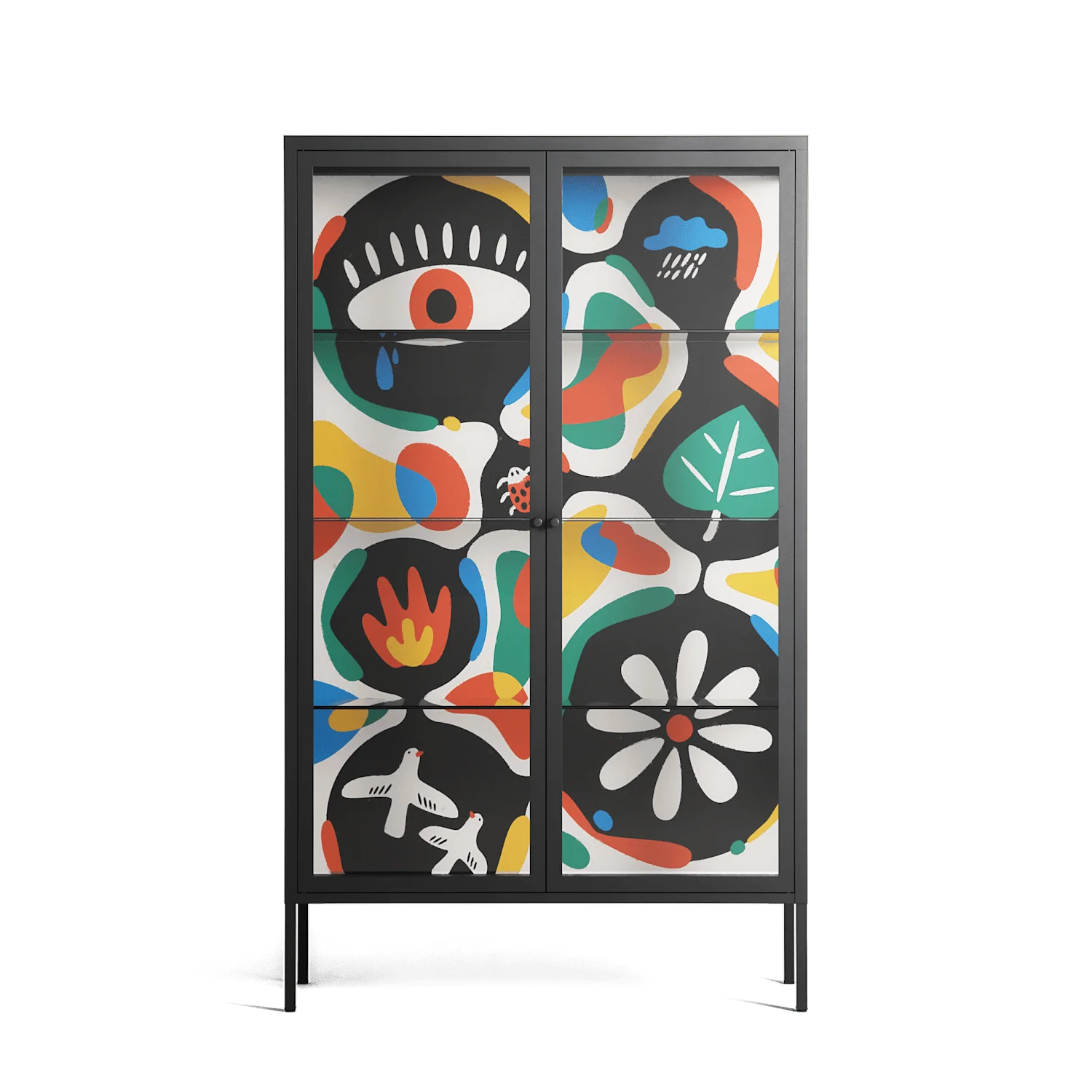 Alive - Cabinet - Vratislav Pecka - Antracite - Clear glass