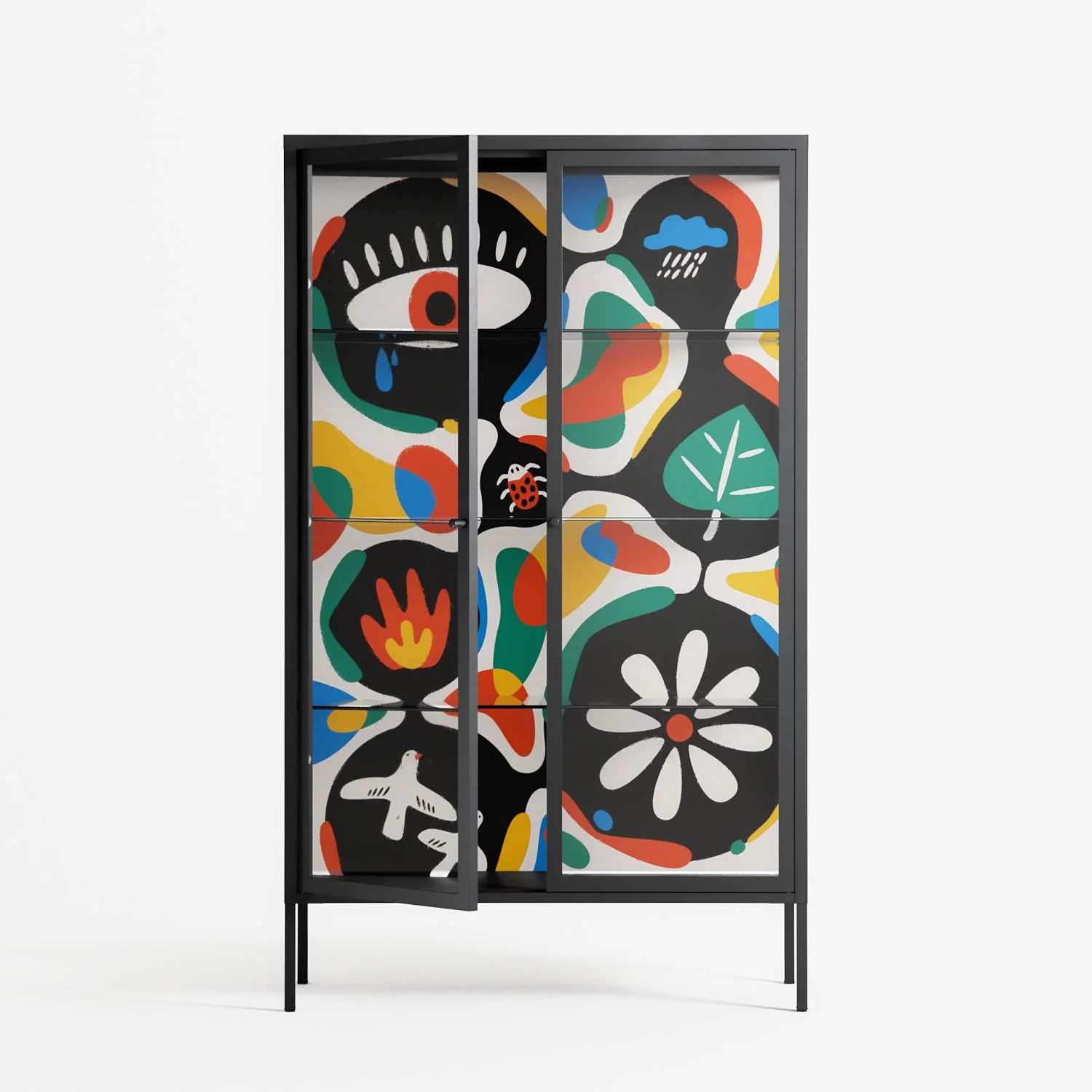 Alive - Cabinet - Vratislav Pecka - Antracite - Clear glass - Image 2