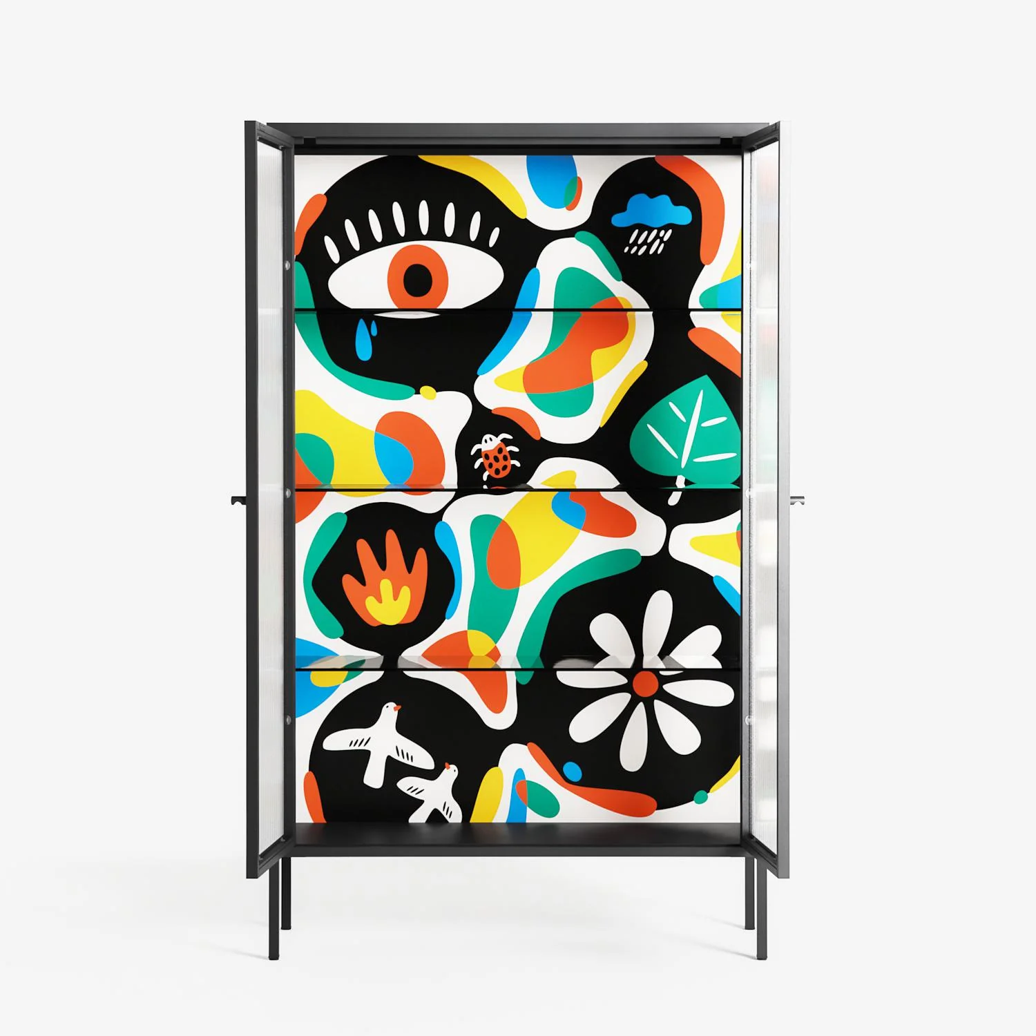 Alive - Cabinet - Vratislav Pecka - Antracite - Reeded glass - Image 3