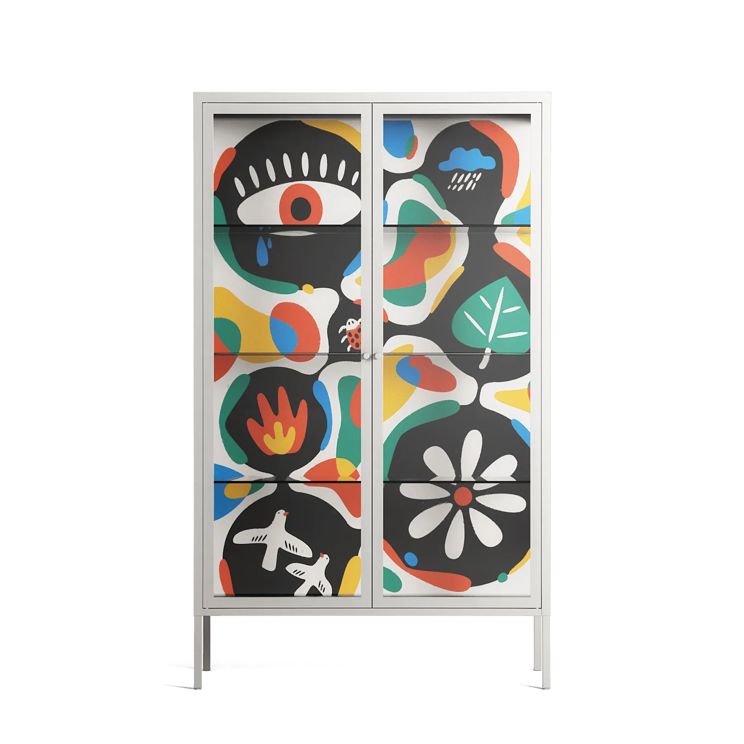 Alive - Cabinet - Vratislav Pecka - Chalk - Clear glass