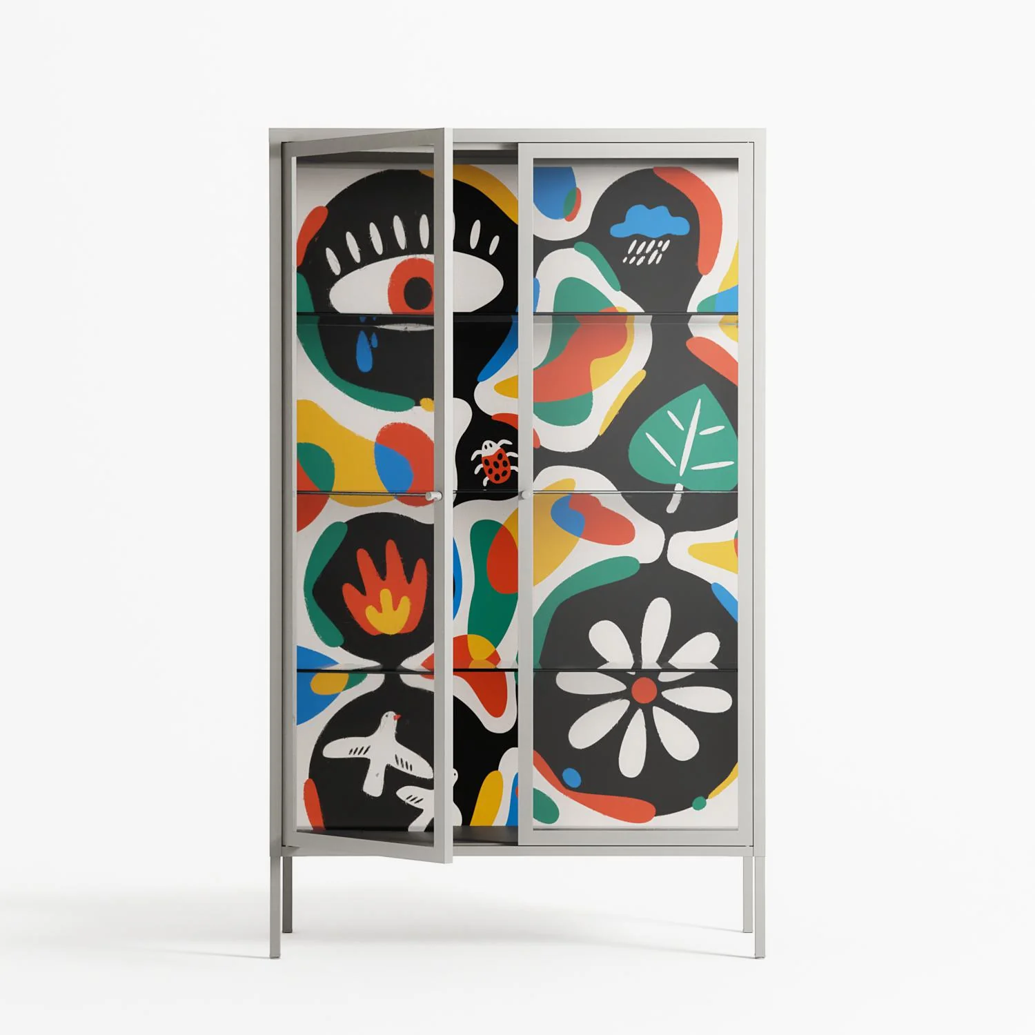 Alive - Cabinet - Vratislav Pecka - Chalk - Clear glass - Image 2